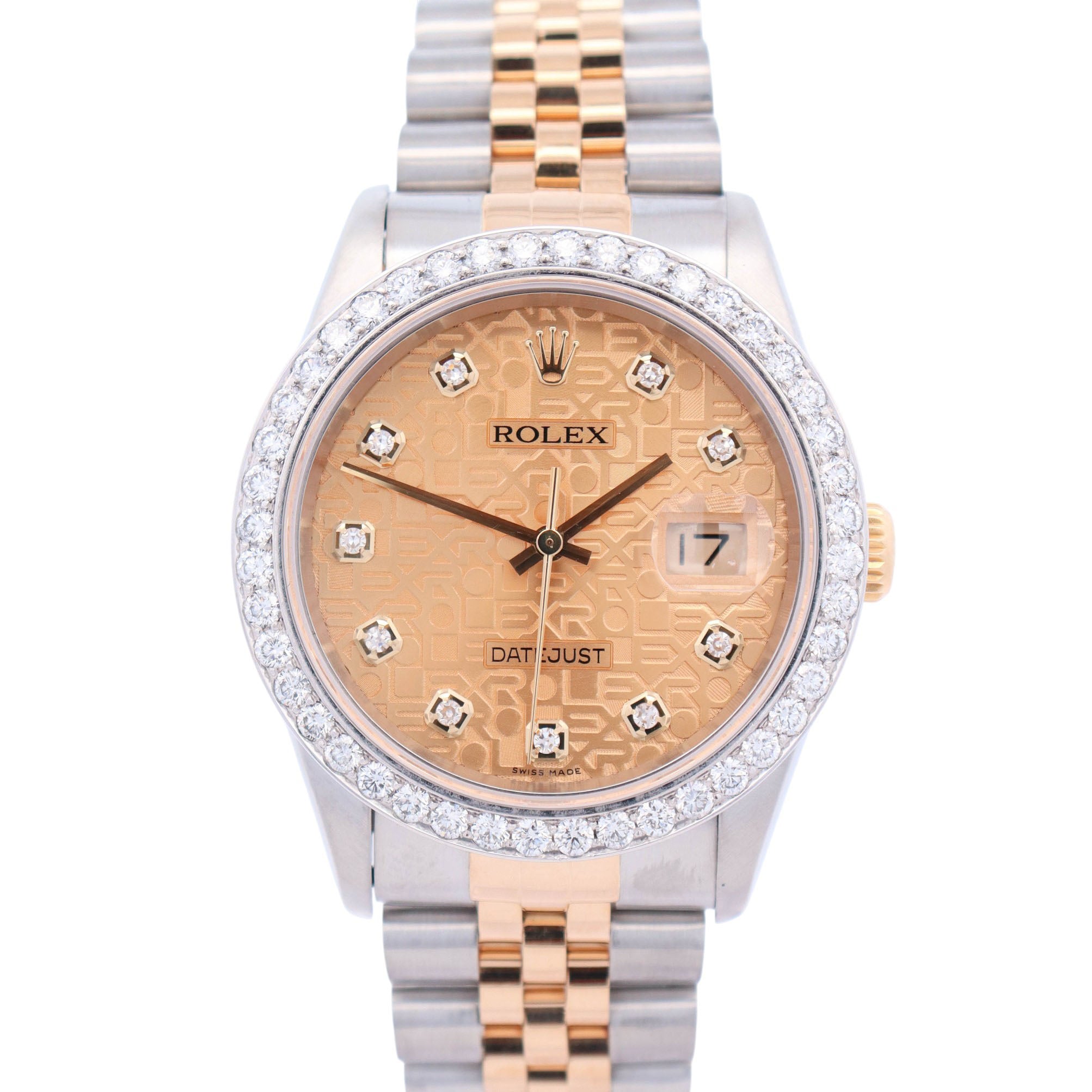 Rolex Datejust 36mm Champagne Dial Watch Ref# 16233