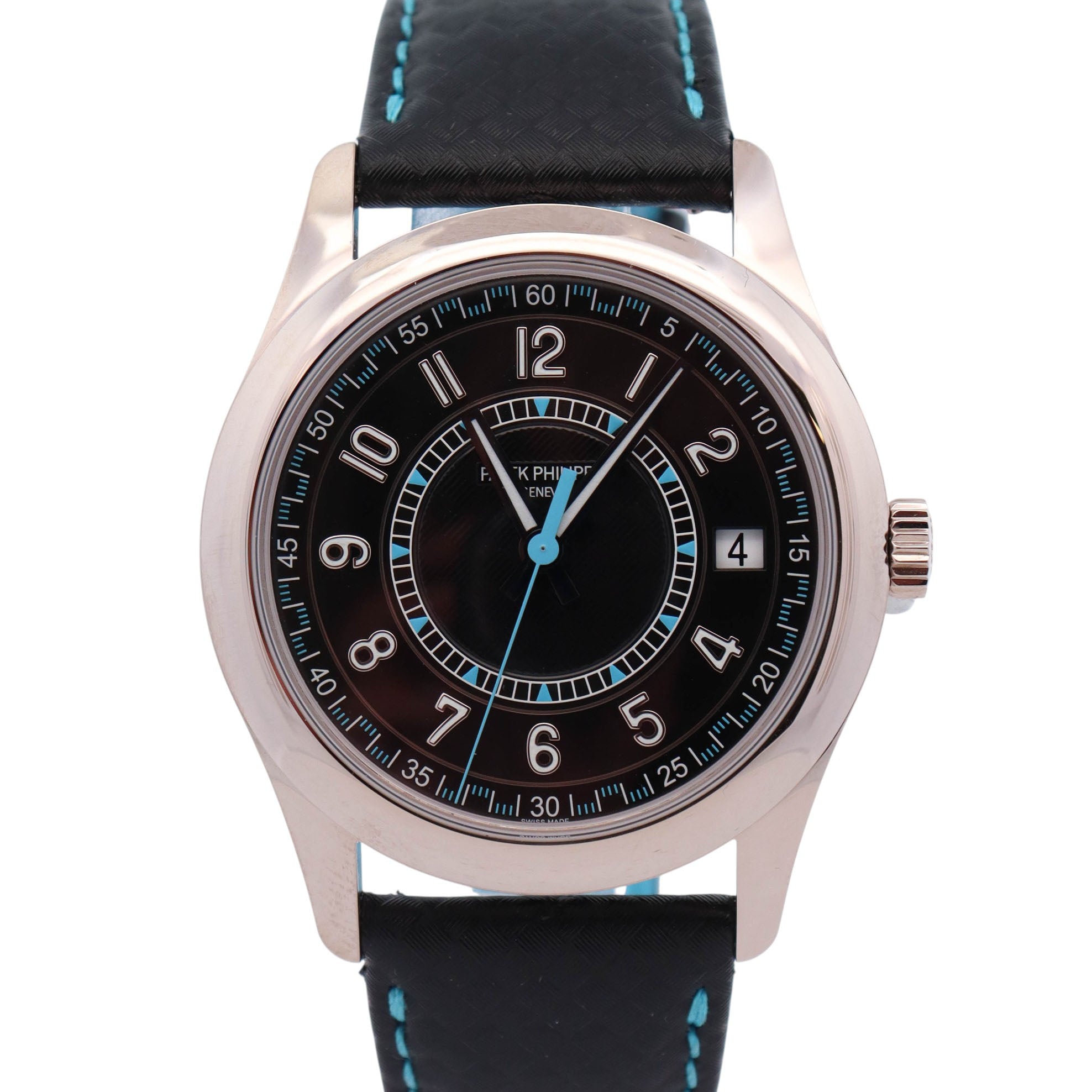 Patek Philippe Calatrava 40mm Black Dial Watch Ref# 6007G-011