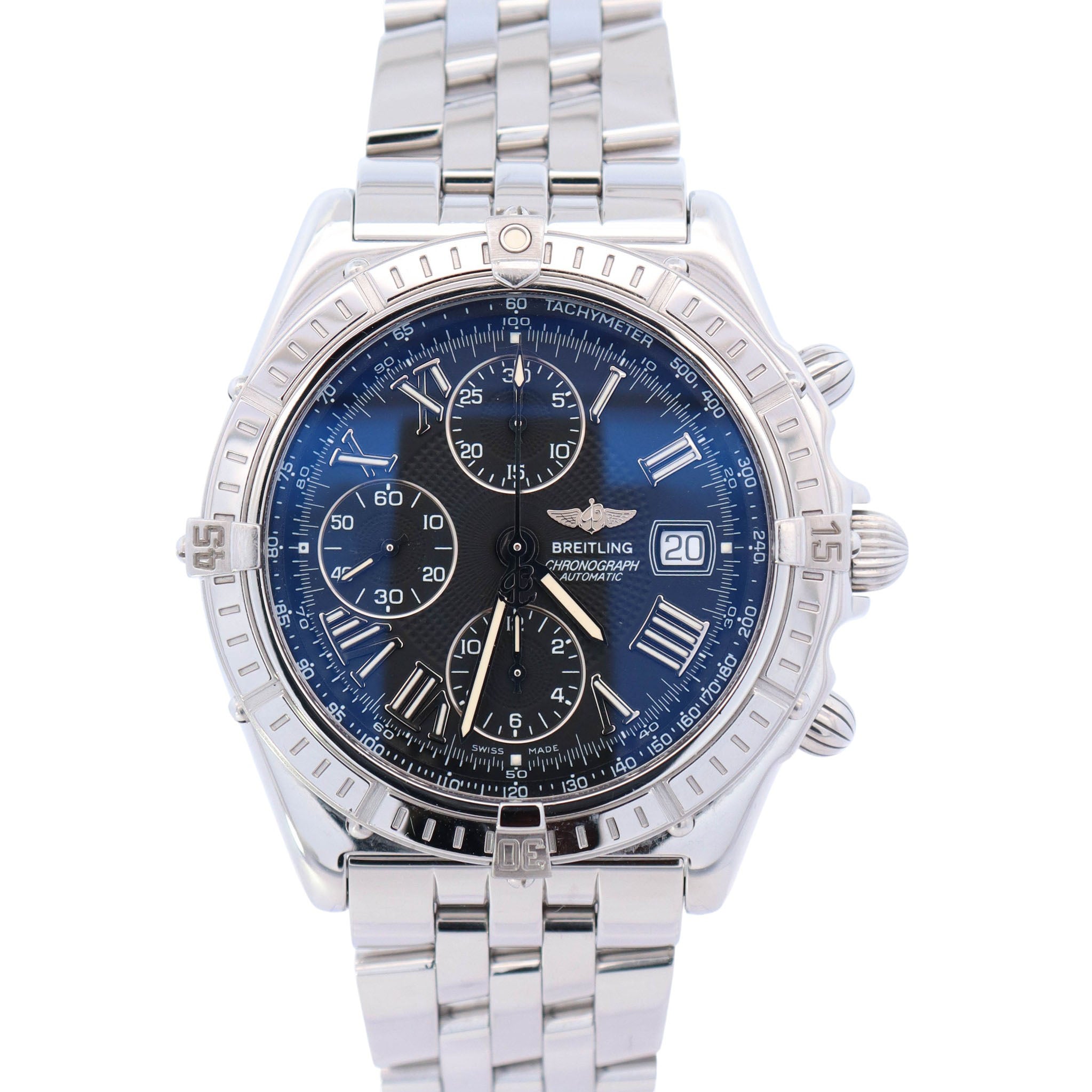 Breitling Crosswind 43mm Black Dial Watch Ref# A13055 – Happy Jewelers