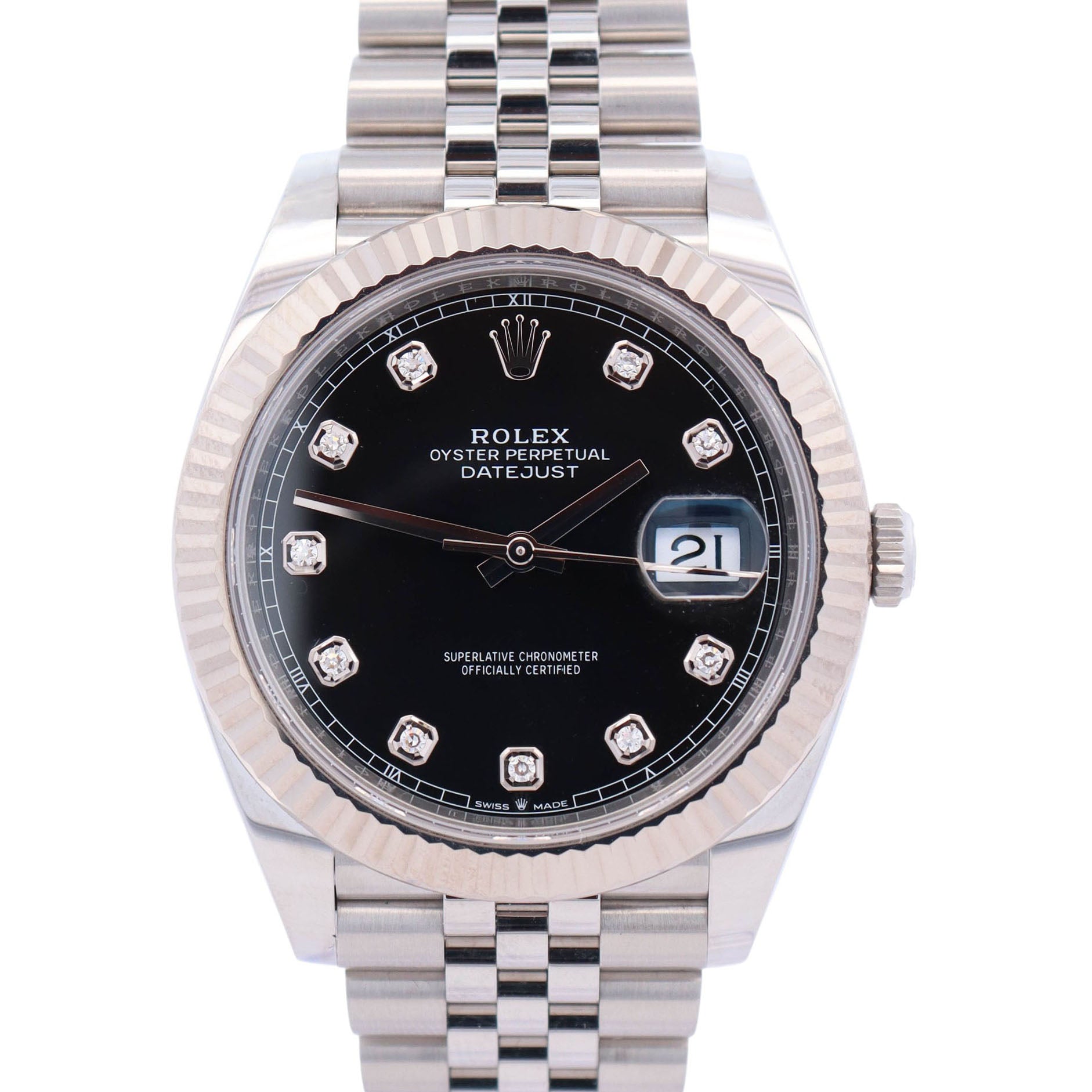 Rolex Datejust 41mm Black Dial Watch Ref# 126334 - Happy Jewelers Fine Jewelry Lifetime Warranty