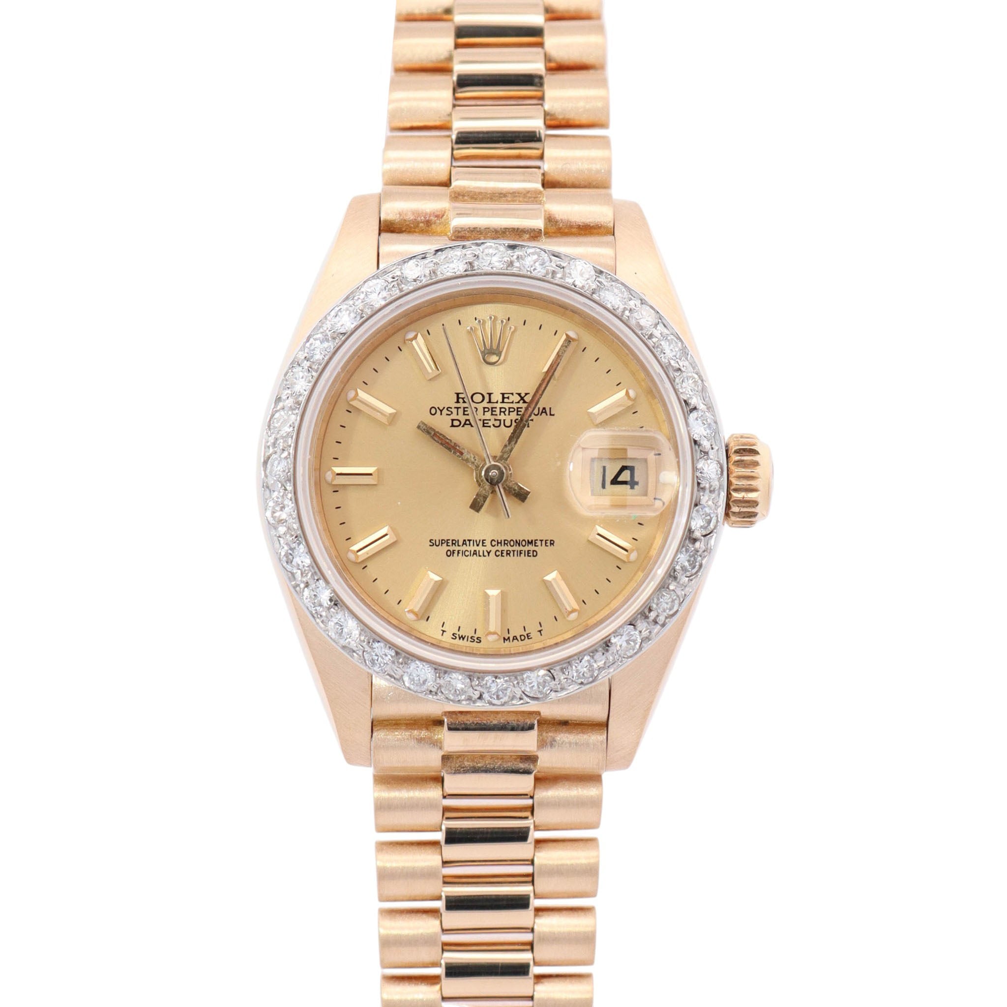 Rolex Datejust 26mm Champagne Dial Watch Ref# 69178