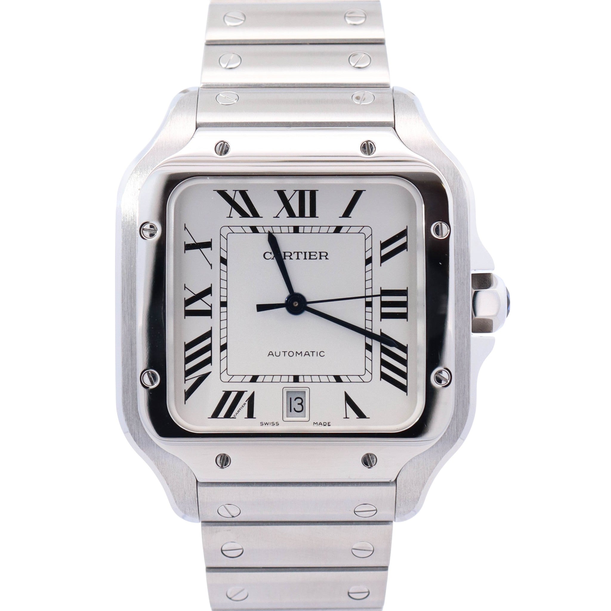 Cartier Santos 40mm White Dial Watch Ref# WSSA0018