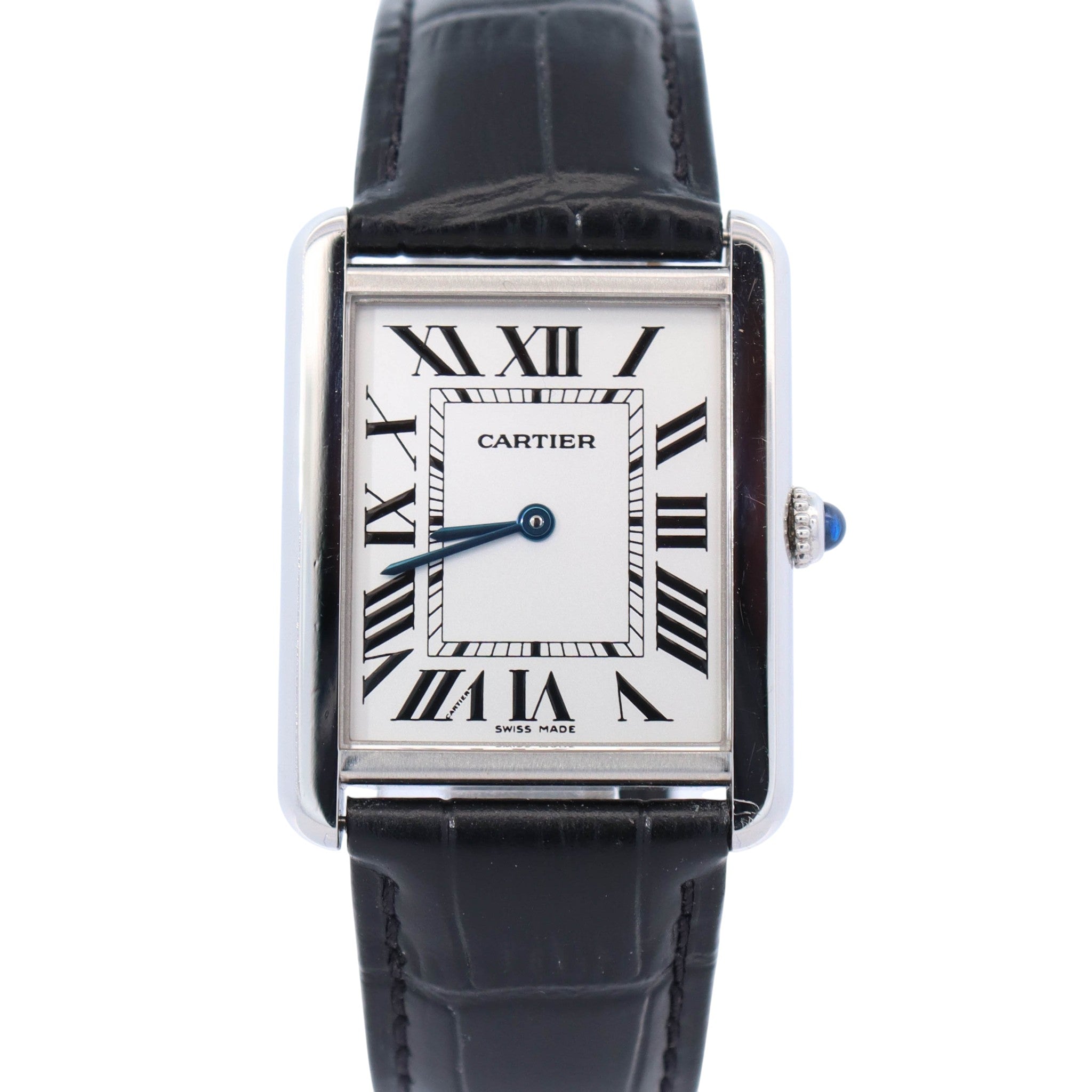 Cartier Tank Solo 35mm White Dial Watch Ref: #W1018355 – Happy