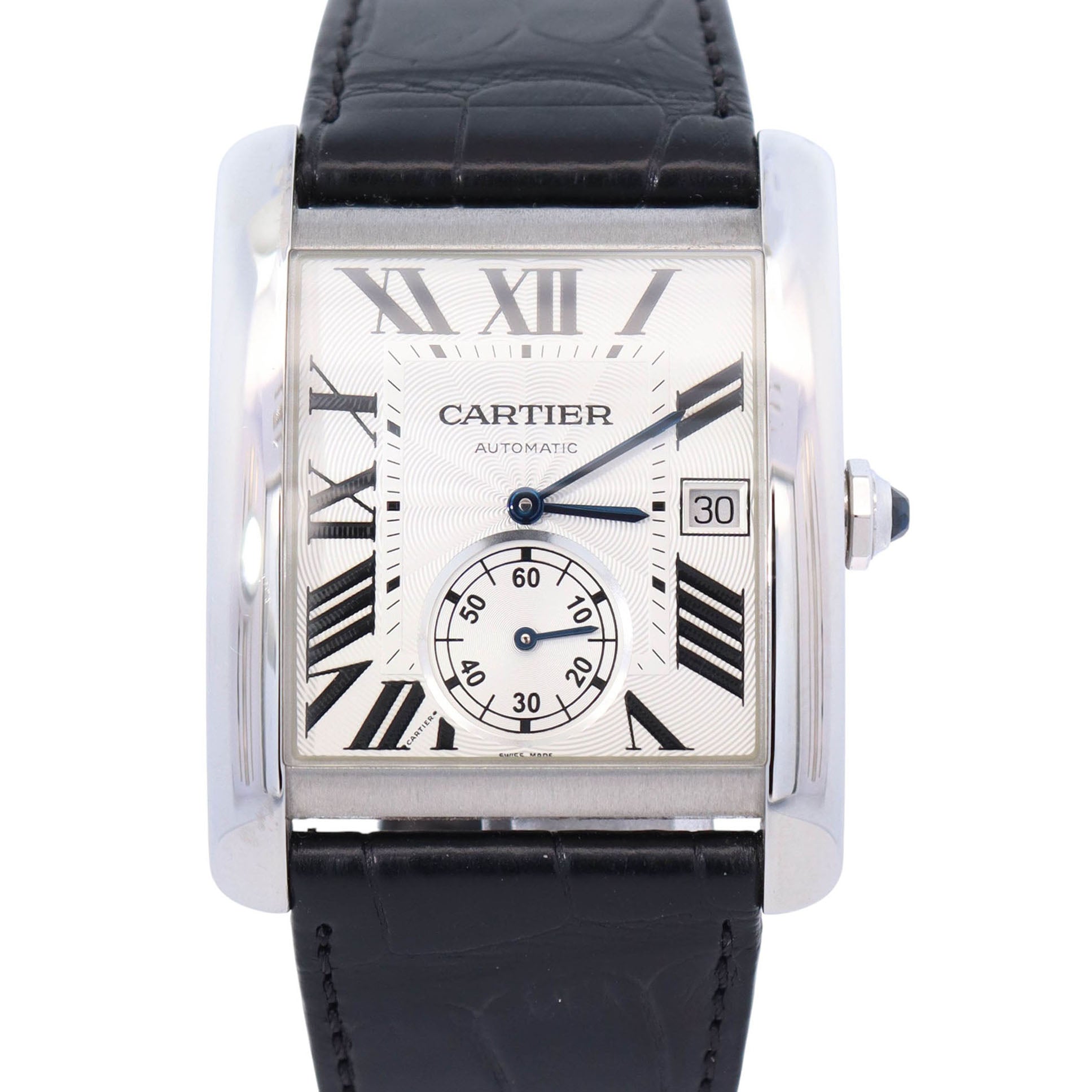 Cartier Tank MC Large 44mm Silver Dial Watch Ref: # W5330003