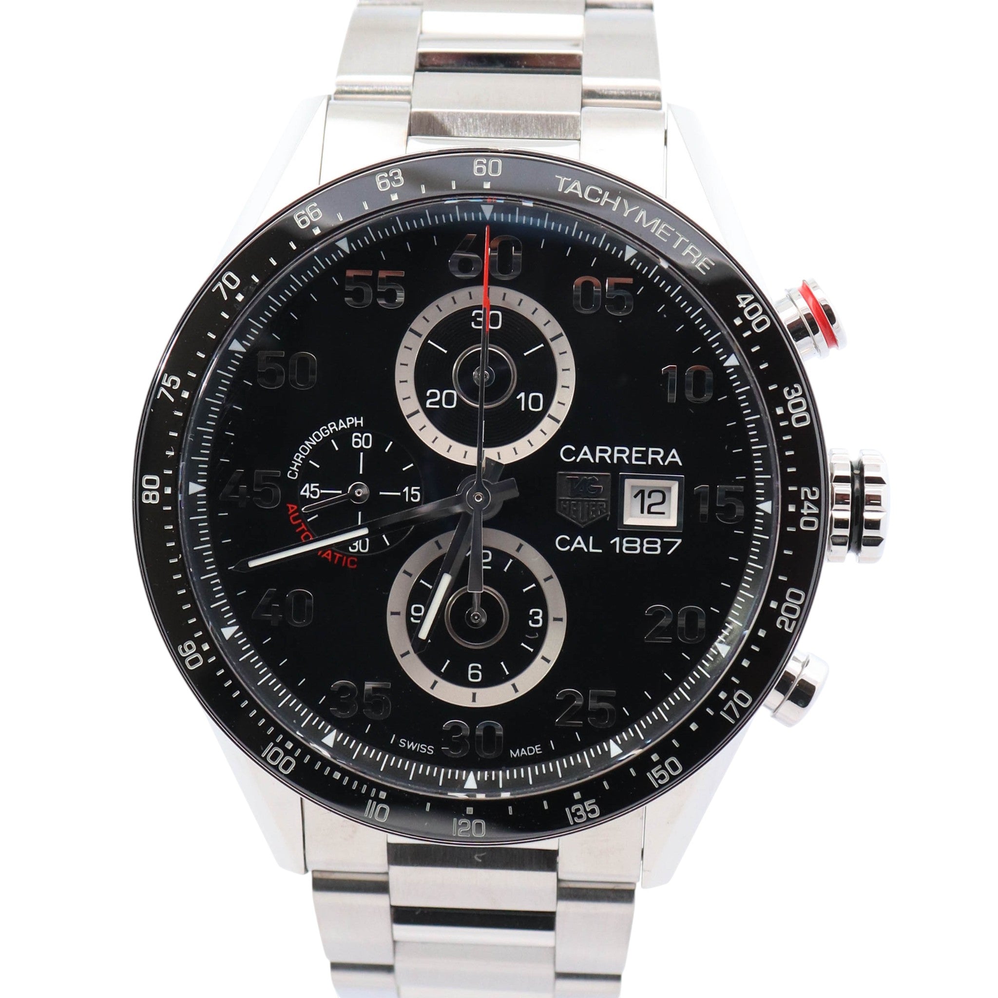 Tag Heuer Carrera 43mm Black Dial Watch Ref# CAR2A10-BA0799 - Happy Jewelers Fine Jewelry Lifetime Warranty