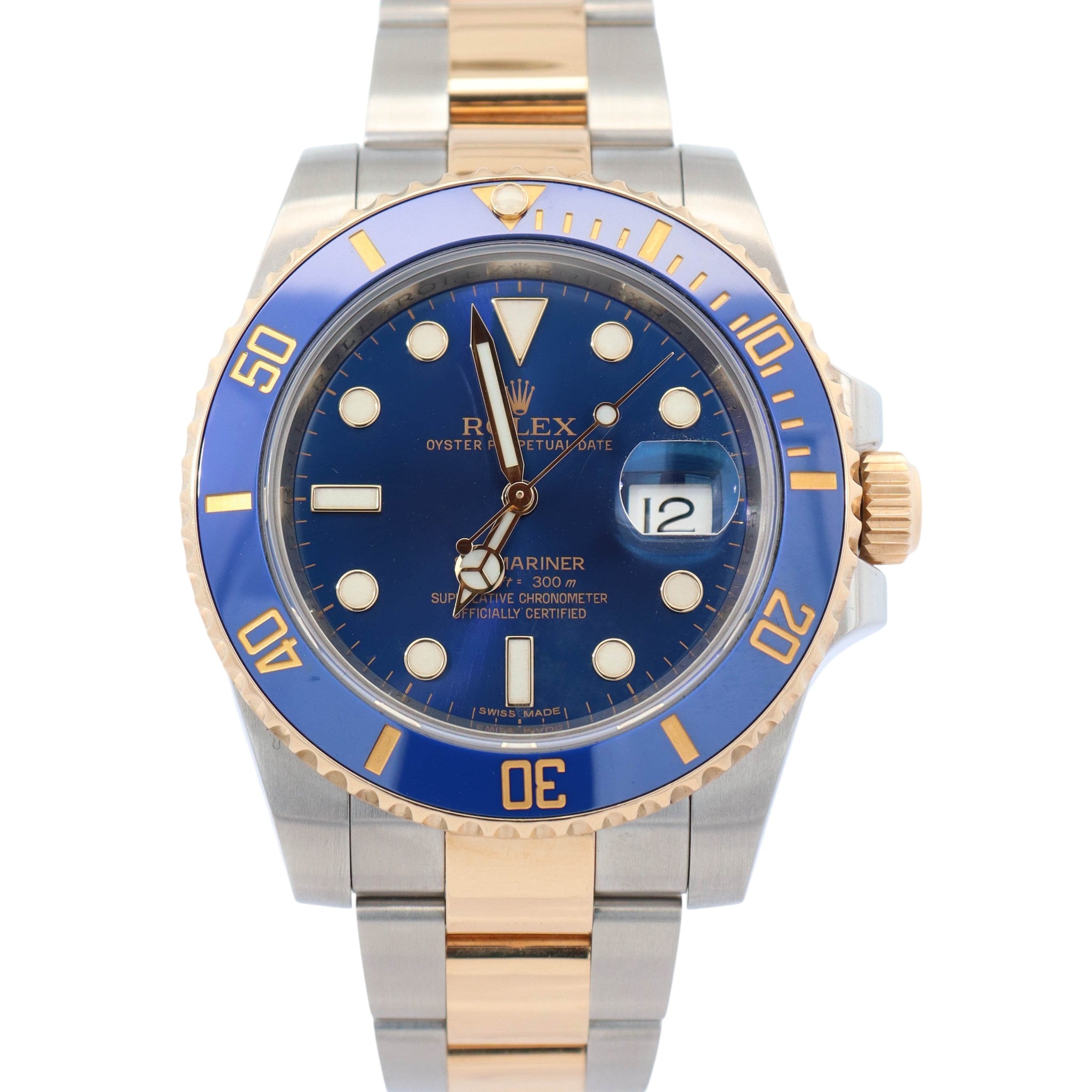 Rolex Submariner 40mm Blue Dial Watch Ref# 116613LB