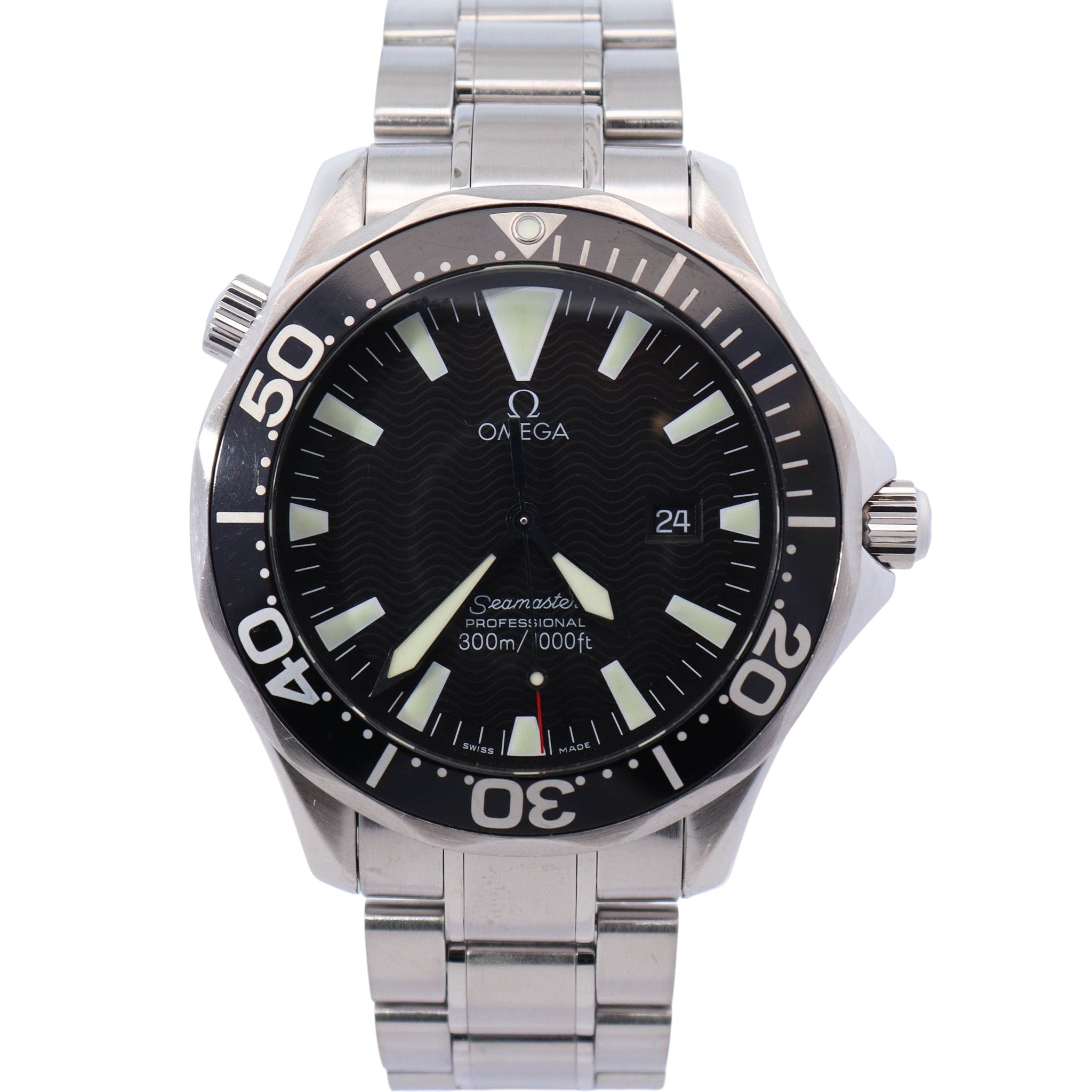 Omega Seamaster 41mm Black Dial Watch Ref# 2254.50 - Happy Jewelers Fine Jewelry Lifetime Warranty