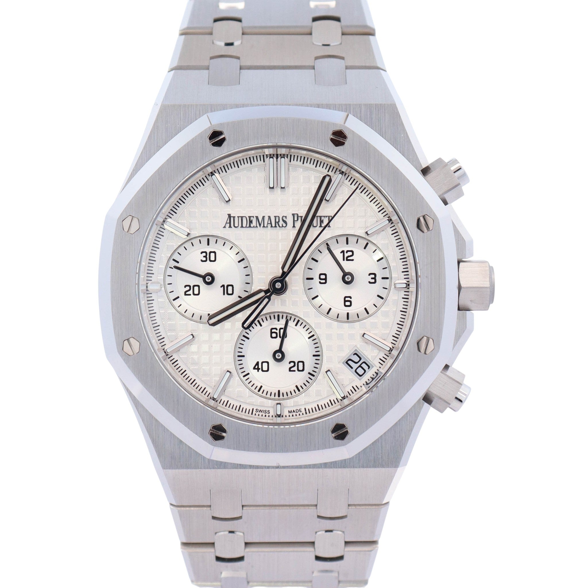 Audemars Piguet Royal Oak 41mm Silver Dial Watch Ref# 26240ST.OO.1320ST.07 - Happy Jewelers Fine Jewelry Lifetime Warranty