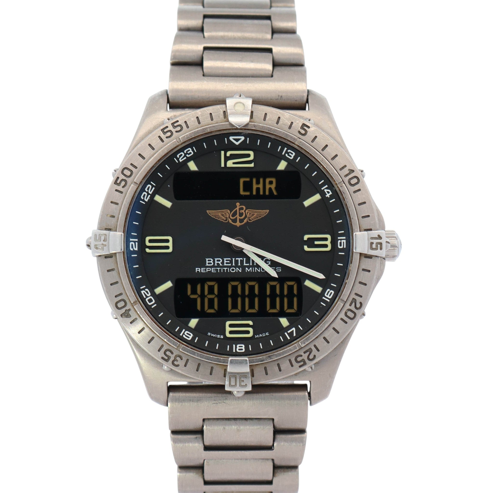 Breitling Aerospace 40mm Grey Dial Watch Ref# F75362 - Happy Jewelers Fine Jewelry Lifetime Warranty
