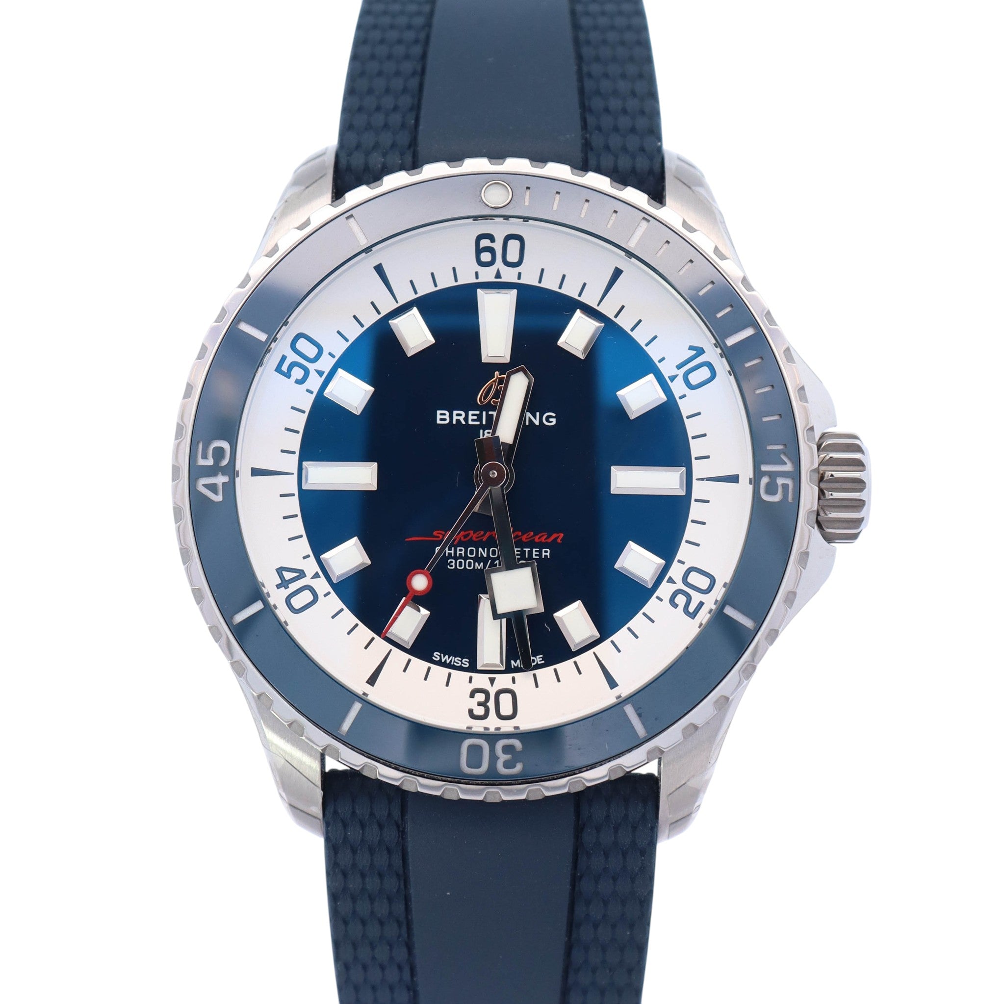 Breitling Superocean Automatic 44mm Navy Blue Dial Watch Ref# A17375E71C1S1