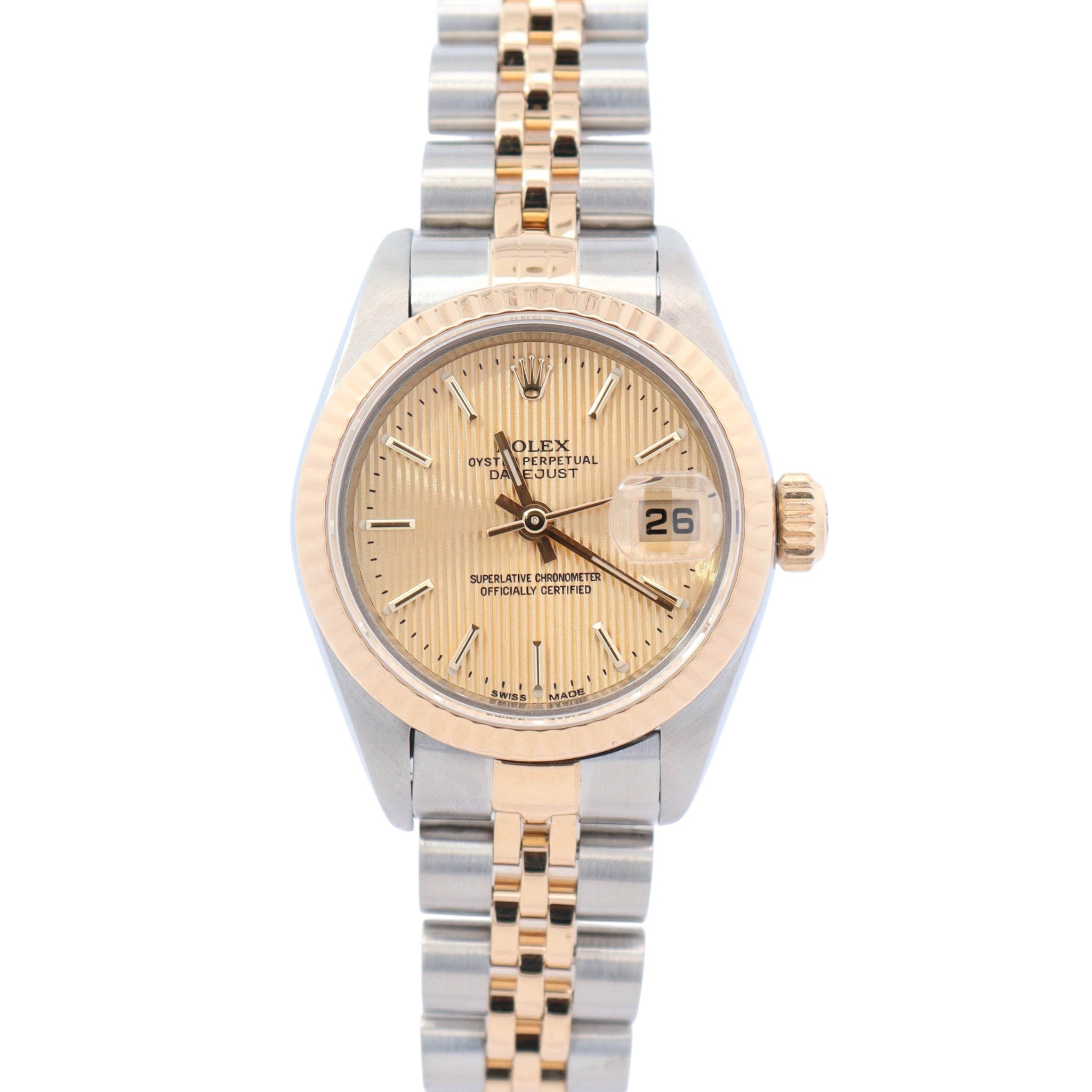 Rolex Datejust 26mm Champagne Dial Watch Ref# 69173