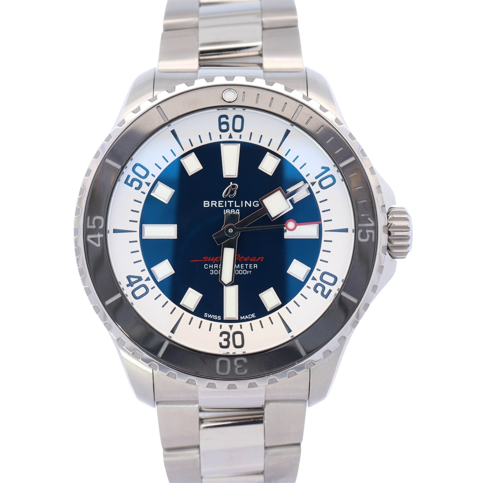 Breitling Superocean Automatic 44mm Navy Blue Dial Watch Ref# A17376211C1A1