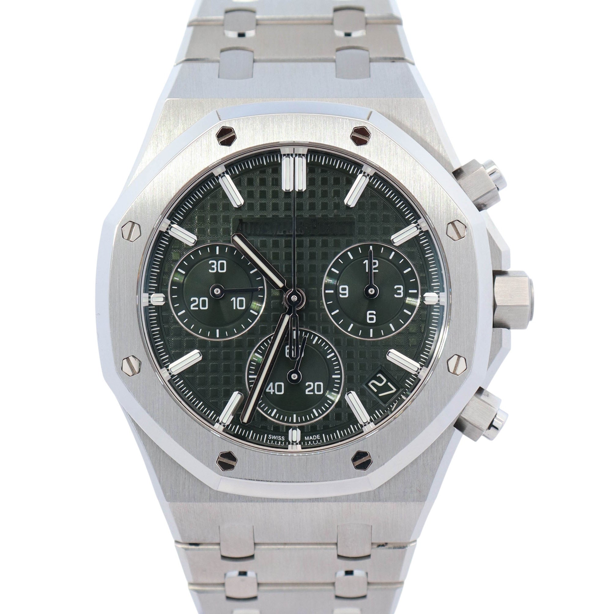 Audemars Piguet Royal Oak 41mm Green Dial Watch Ref# 26240ST.OO.1320ST.08