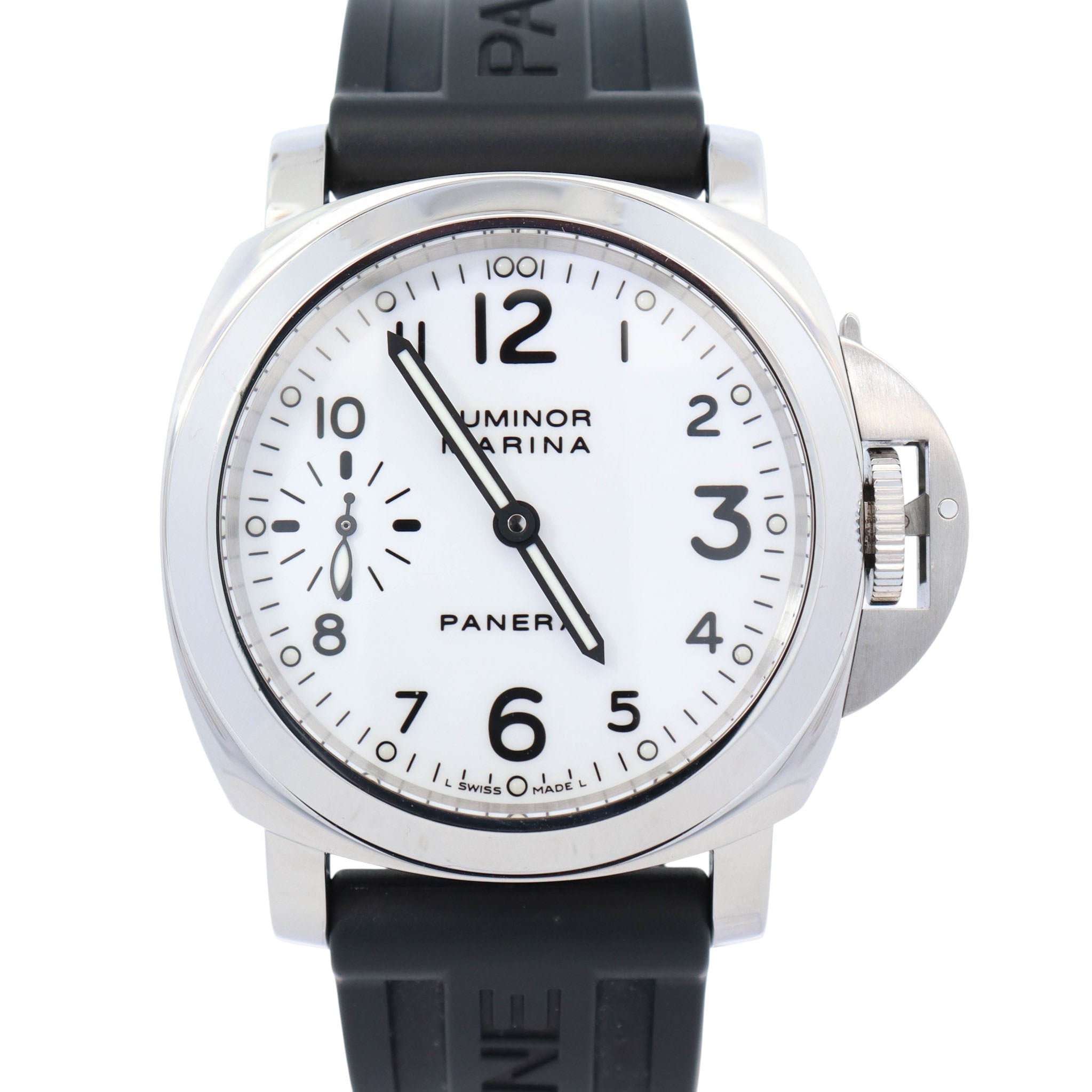 Panerai Luminor 44mm White Dial Watch Ref# PAM00113
