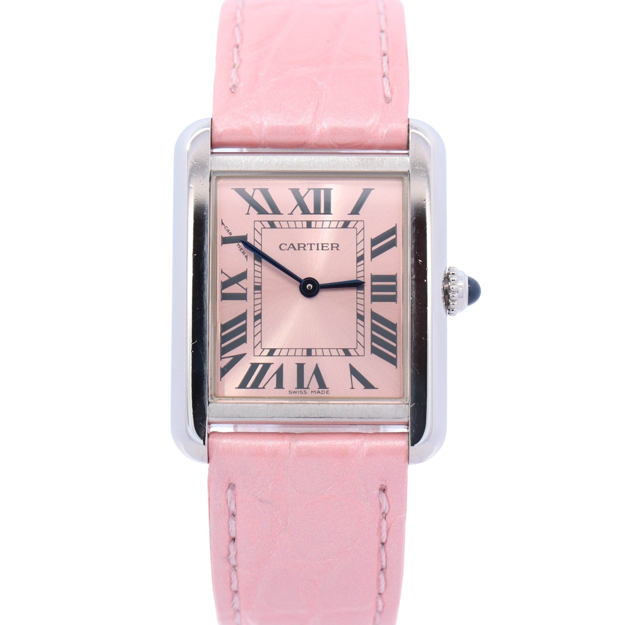 Cartier Tank 31mm Pink Dial Watch Ref# W5200000 - Happy Jewelers Fine Jewelry Lifetime Warranty