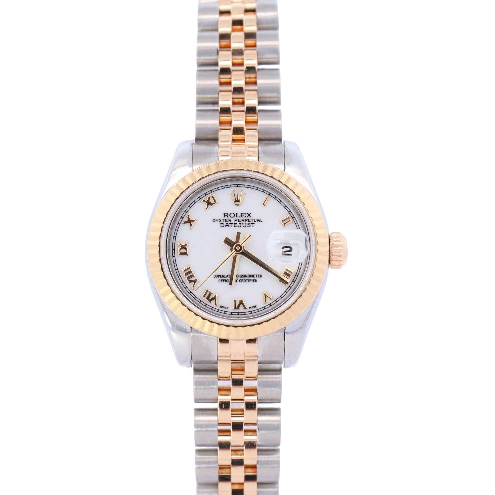 Rolex Datejust 26mm White Dial Watch Ref# 179173