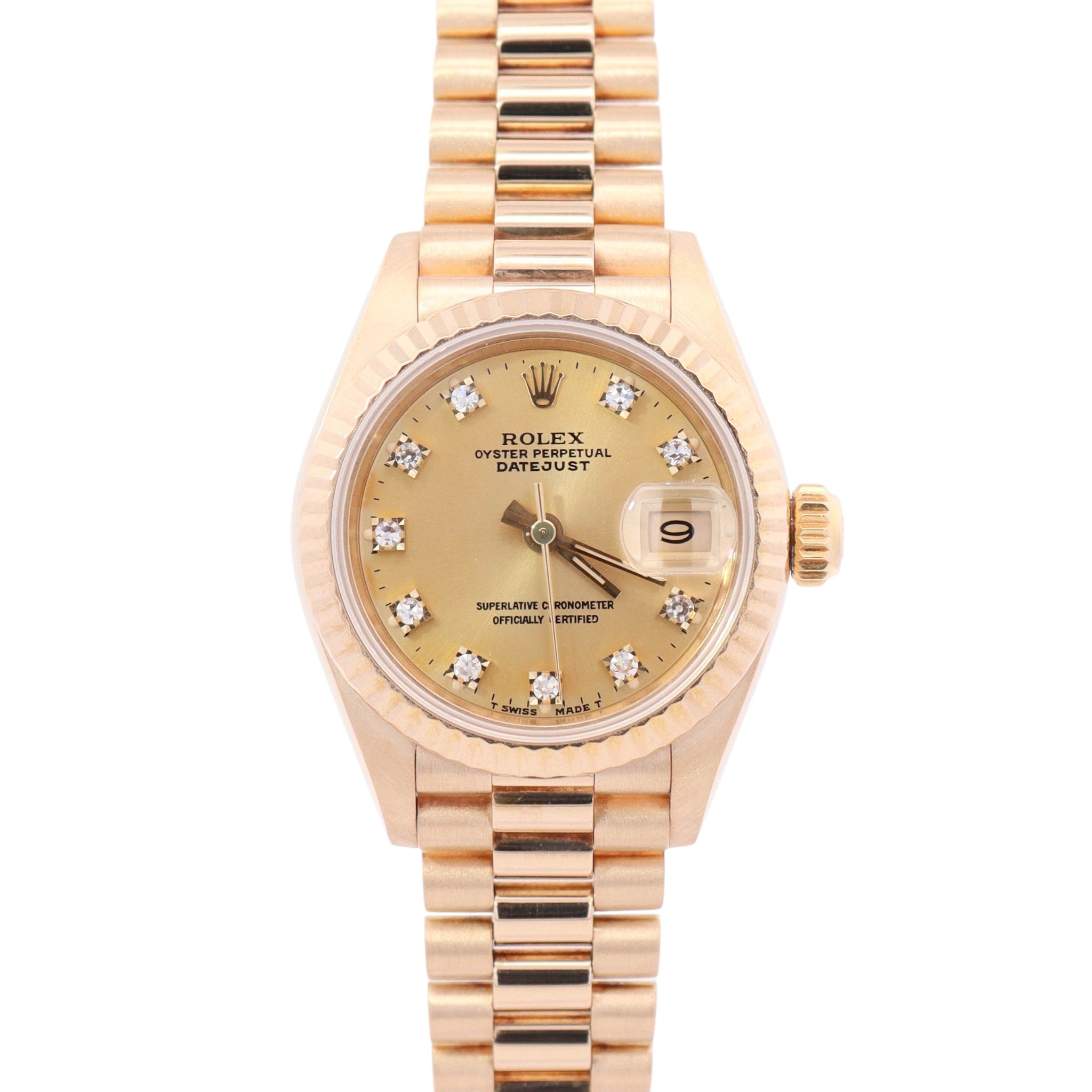 Rolex Datejust 26mm Champagne Dial Watch Ref# 69173