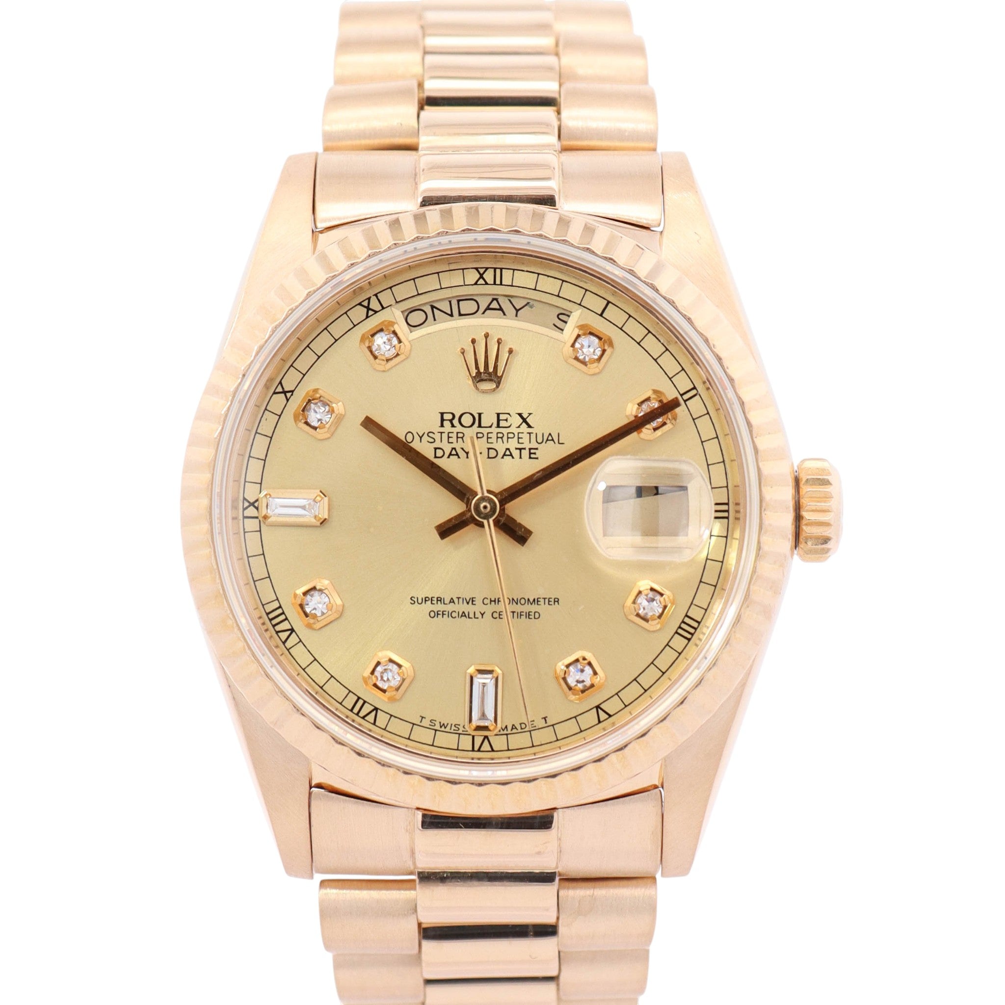 Rolex Day-Date 36mm Champagne Dial Watch Ref# 18038