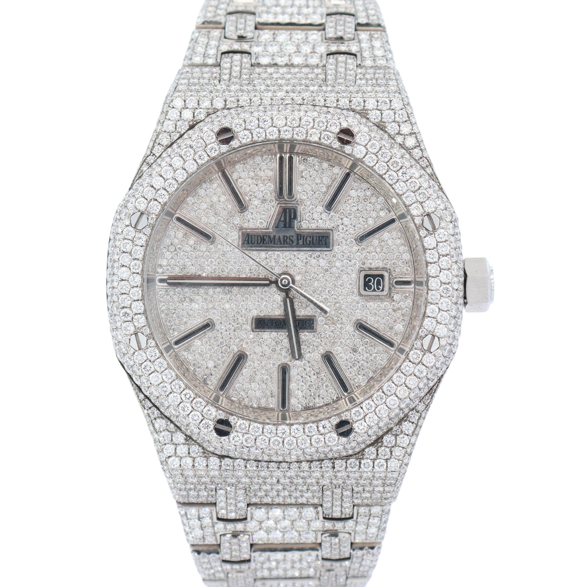 Audemars Piguet Royal Oak 41mm Iced Out Dial Ref# 15400ST.OO