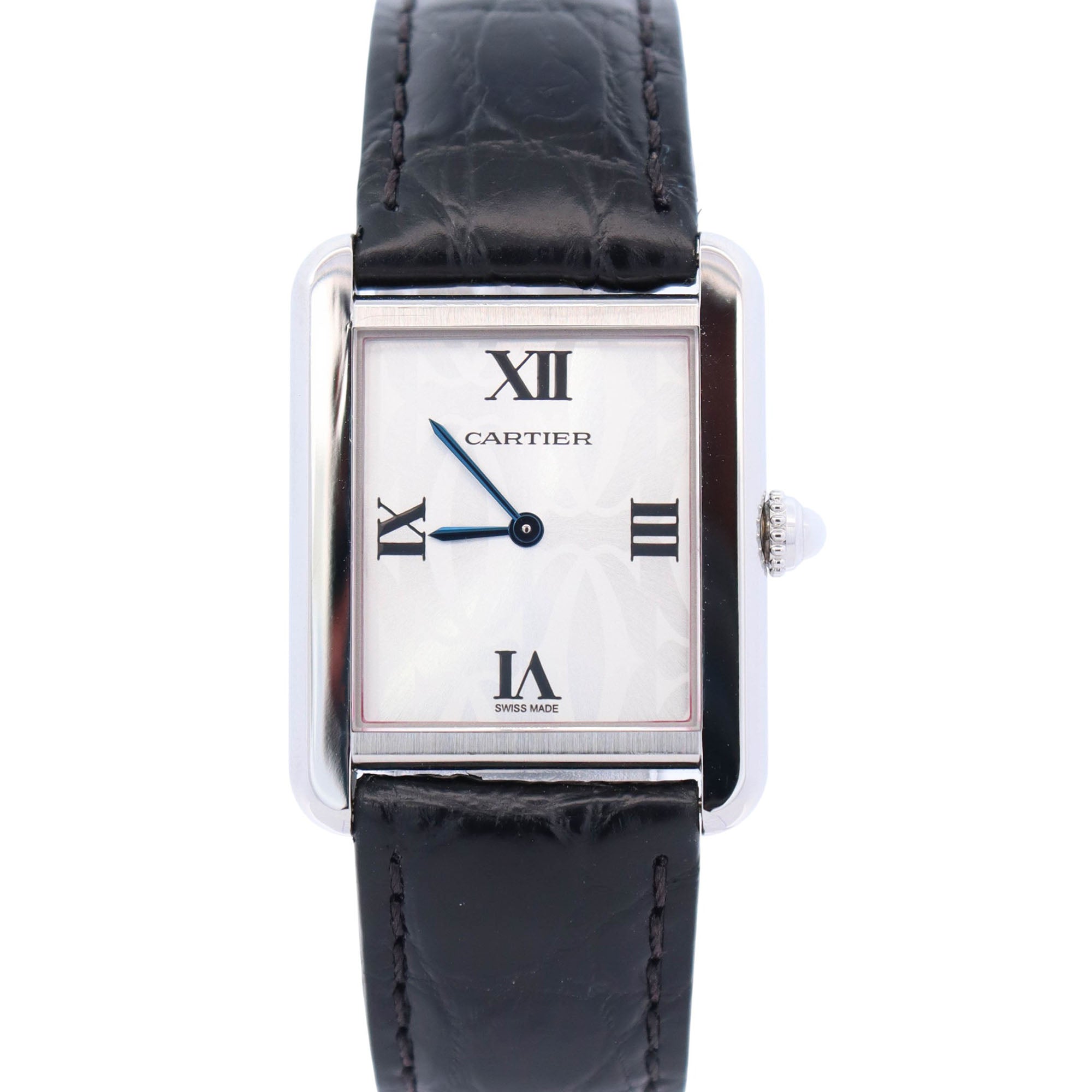 Cartier Tank Solo 24mm Silver Dial Watch Ref# W1019555