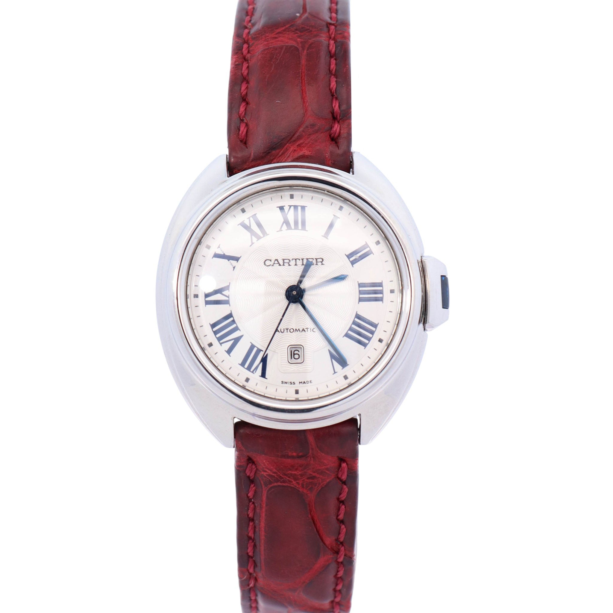 Cartier Cle De 31mm Silver Dial Watch Ref# WSCL0016