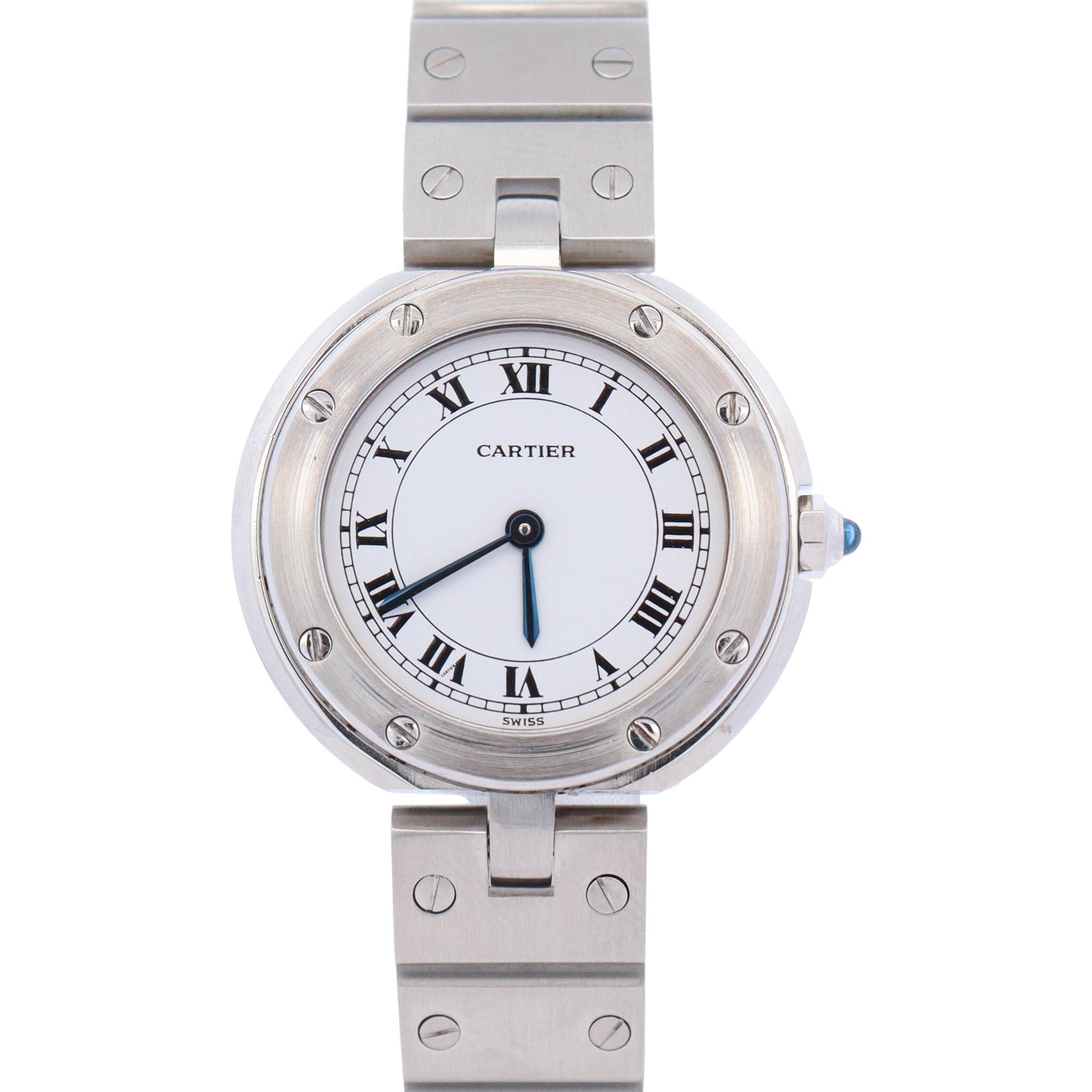 Cartier Santos Vendome 33mm White Dial Watch Ref# 81924