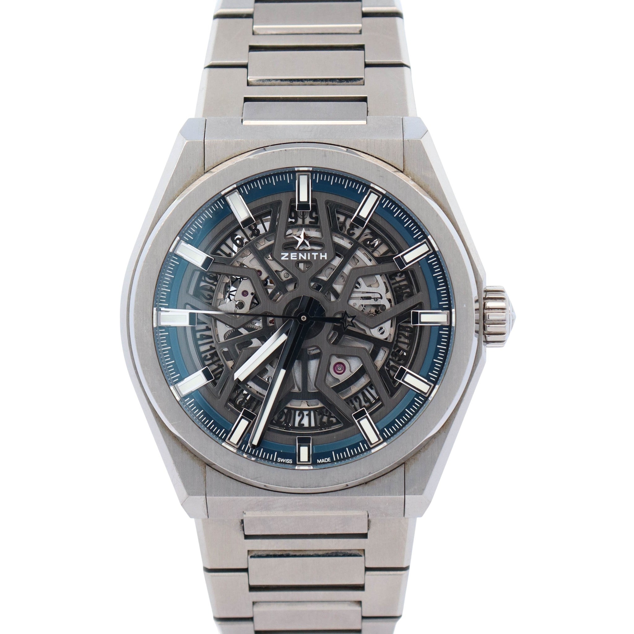 Zenith Defy 41mm Grey Skeleton Dial Watch Ref# 95.9000.670/78.M9000