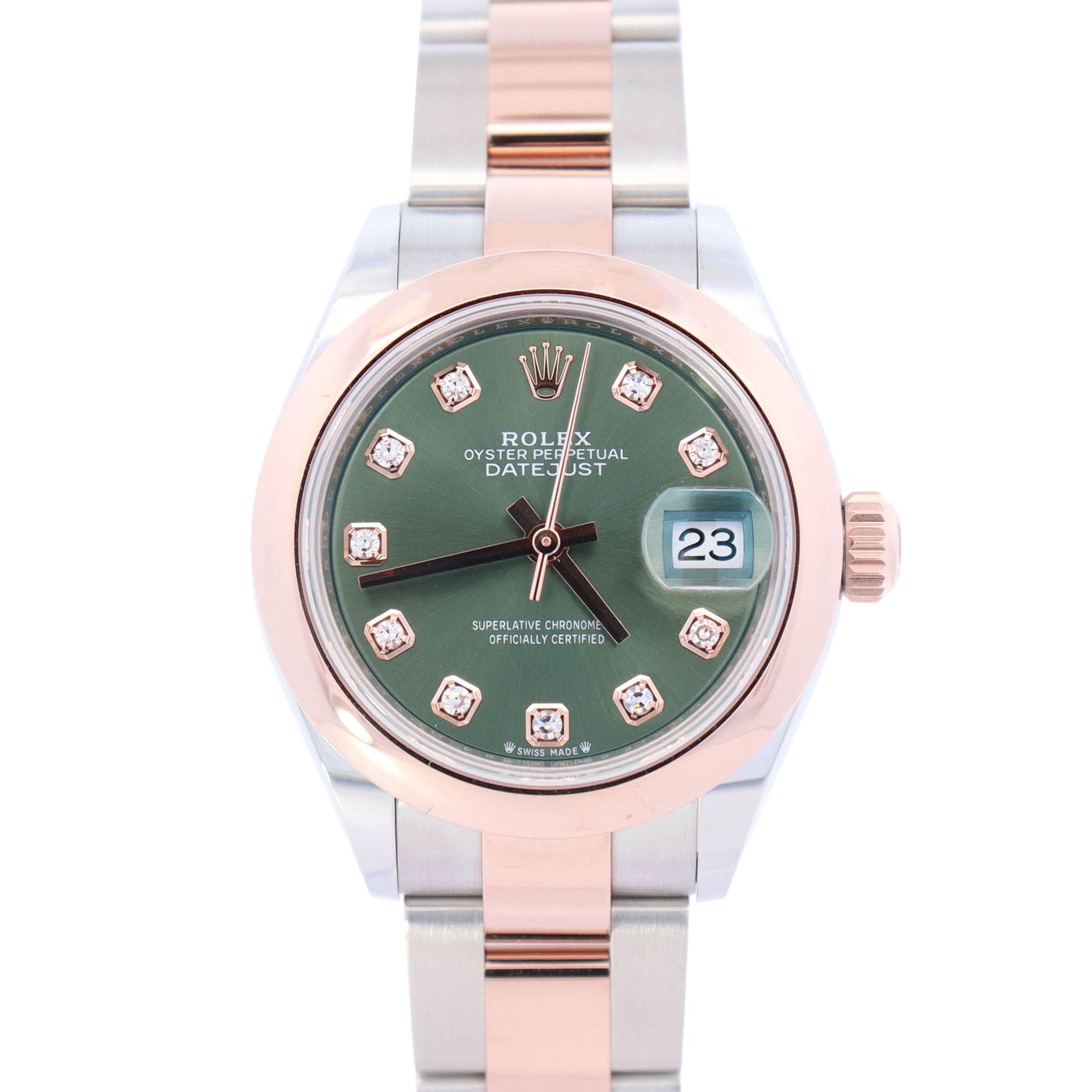 Rolex Datejust 28mm Olive Dial Watch Ref# 279161