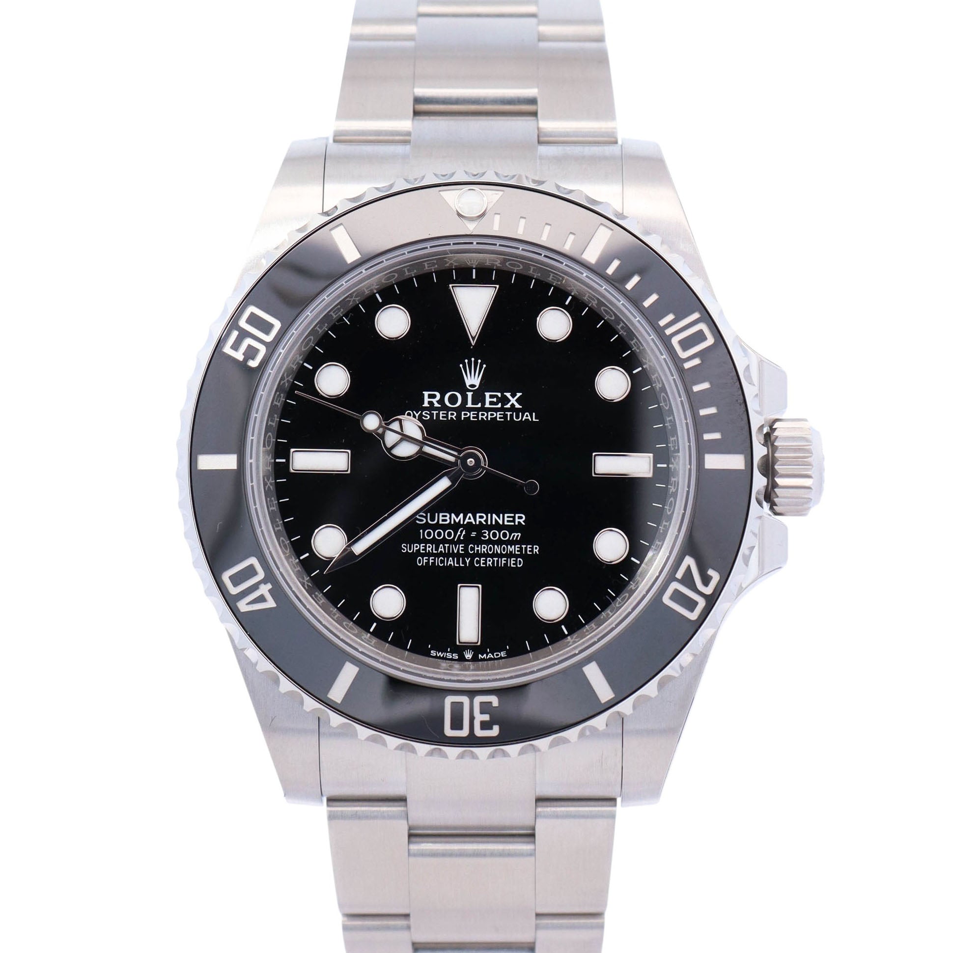 Rolex Submariner 41mm Black Dial Watch Ref# 124060 - Happy Jewelers Fine Jewelry Lifetime Warranty