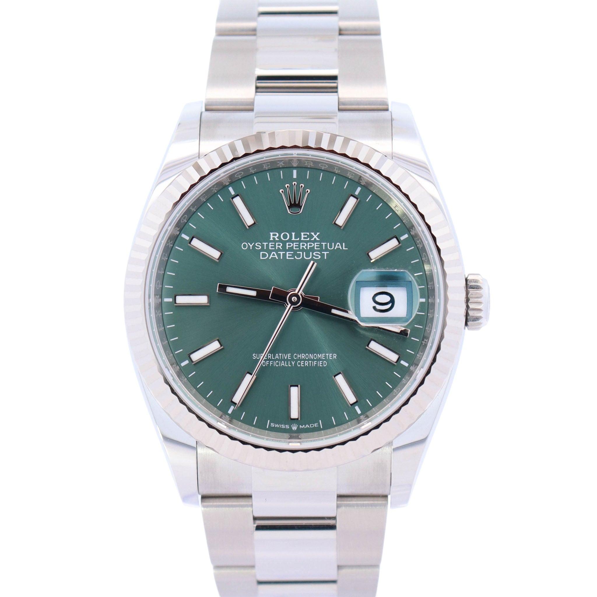 Rolex Datejust 36mm Green Dial Watch Ref# 126234 - Happy Jewelers Fine Jewelry Lifetime Warranty