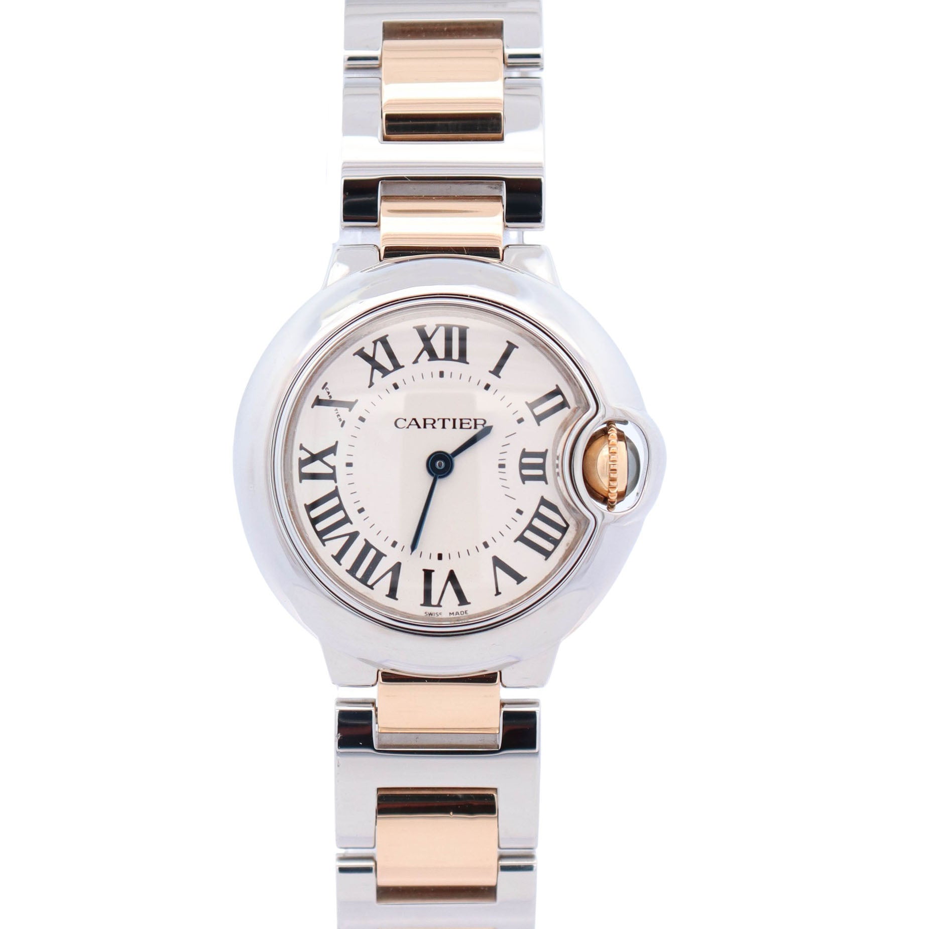 Cartier Ballon Bleu 28mm White Dial Watch Ref# W69007Z3