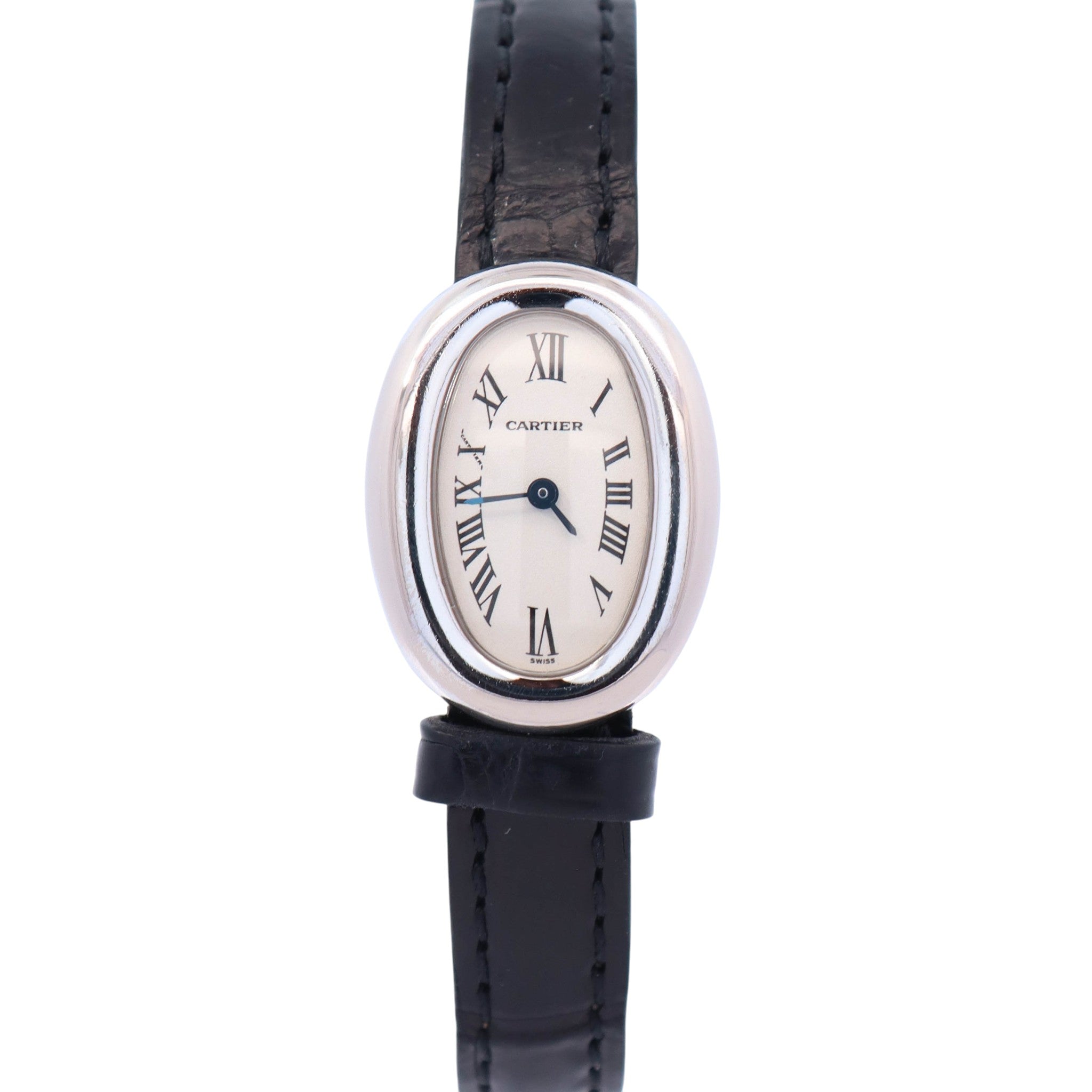 Cartier Baignoire 18mm White Dial Watch Ref# W1518956