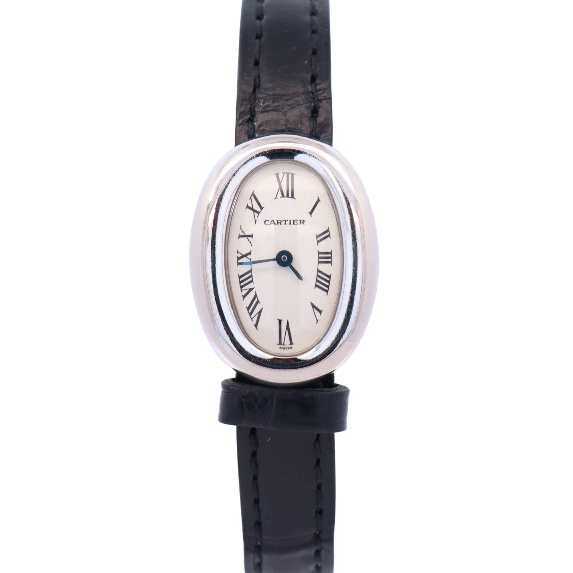 Cartier Baignoire 18mm White Dial Watch Ref# W1518956