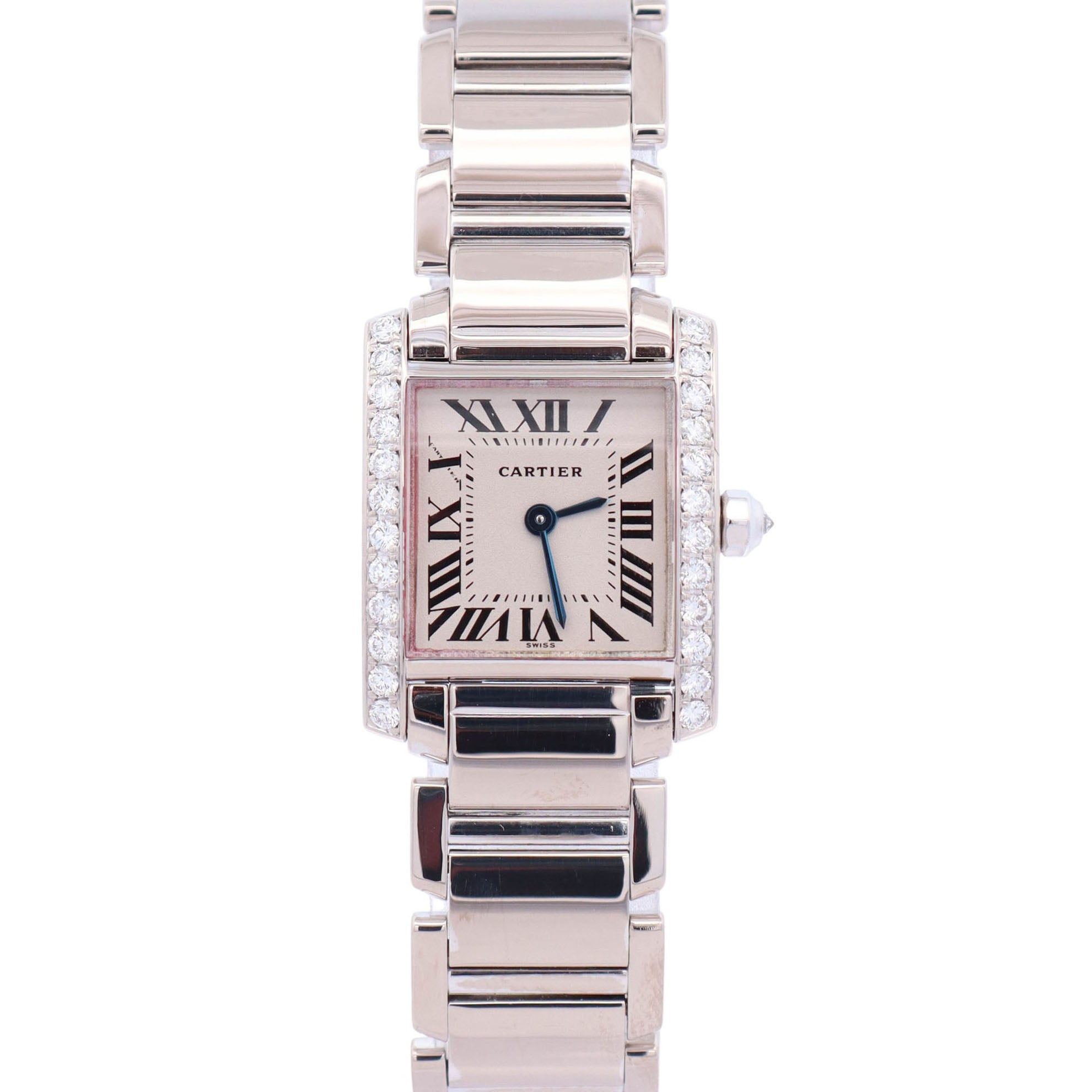 Cartier Tank 25mm White Dial Watch Ref# WE1002S3