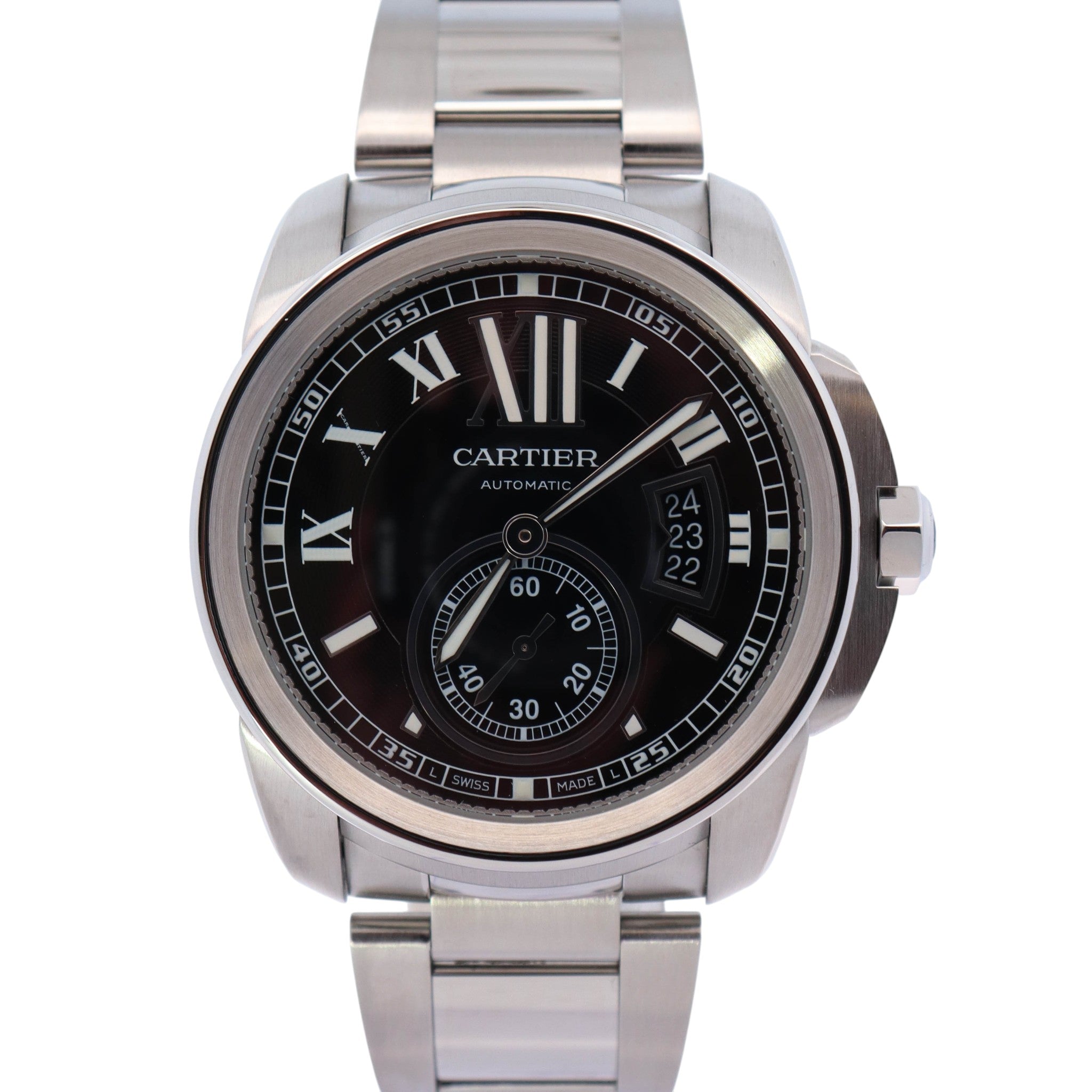 Cartier Calibre 42mm Black Dial Watch Ref# W7100016