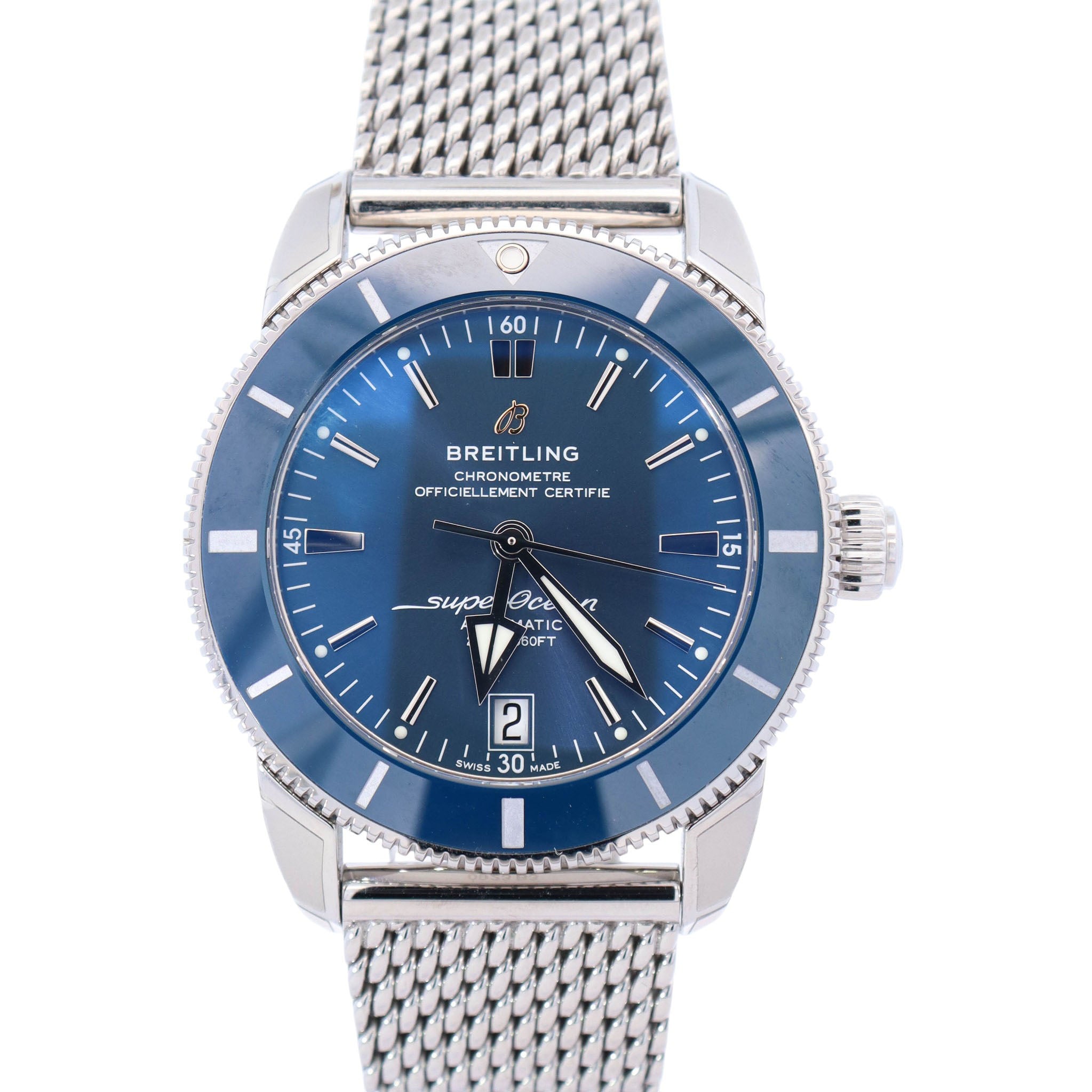Breitling Superocean 42mm Blue Dial Watch Ref# AB2010161C1A1