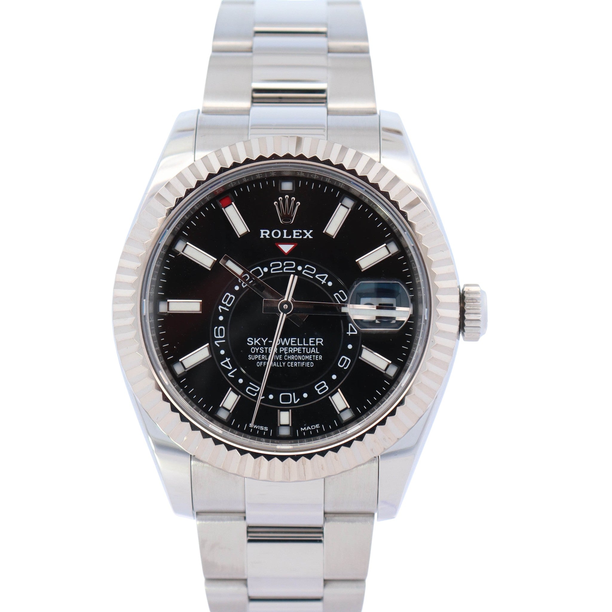 Rolex Sky-Dweller 42mm Black Dial Watch Ref# 326934