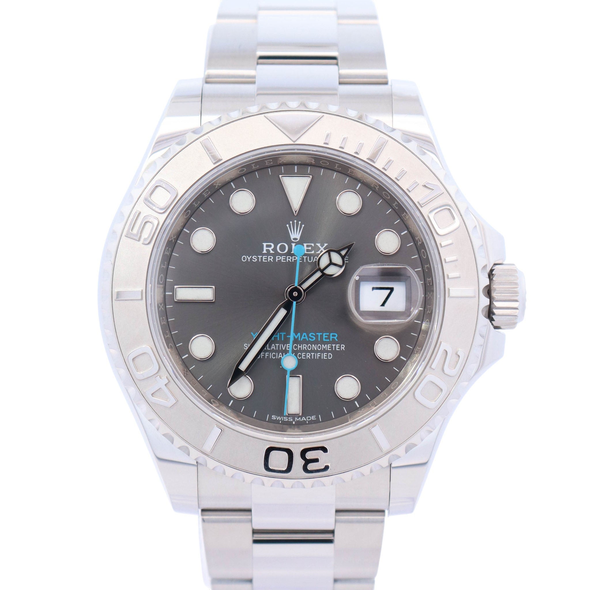 Rolex Yacht-Master 40mm Rhodium Dial Watch Ref# 116622