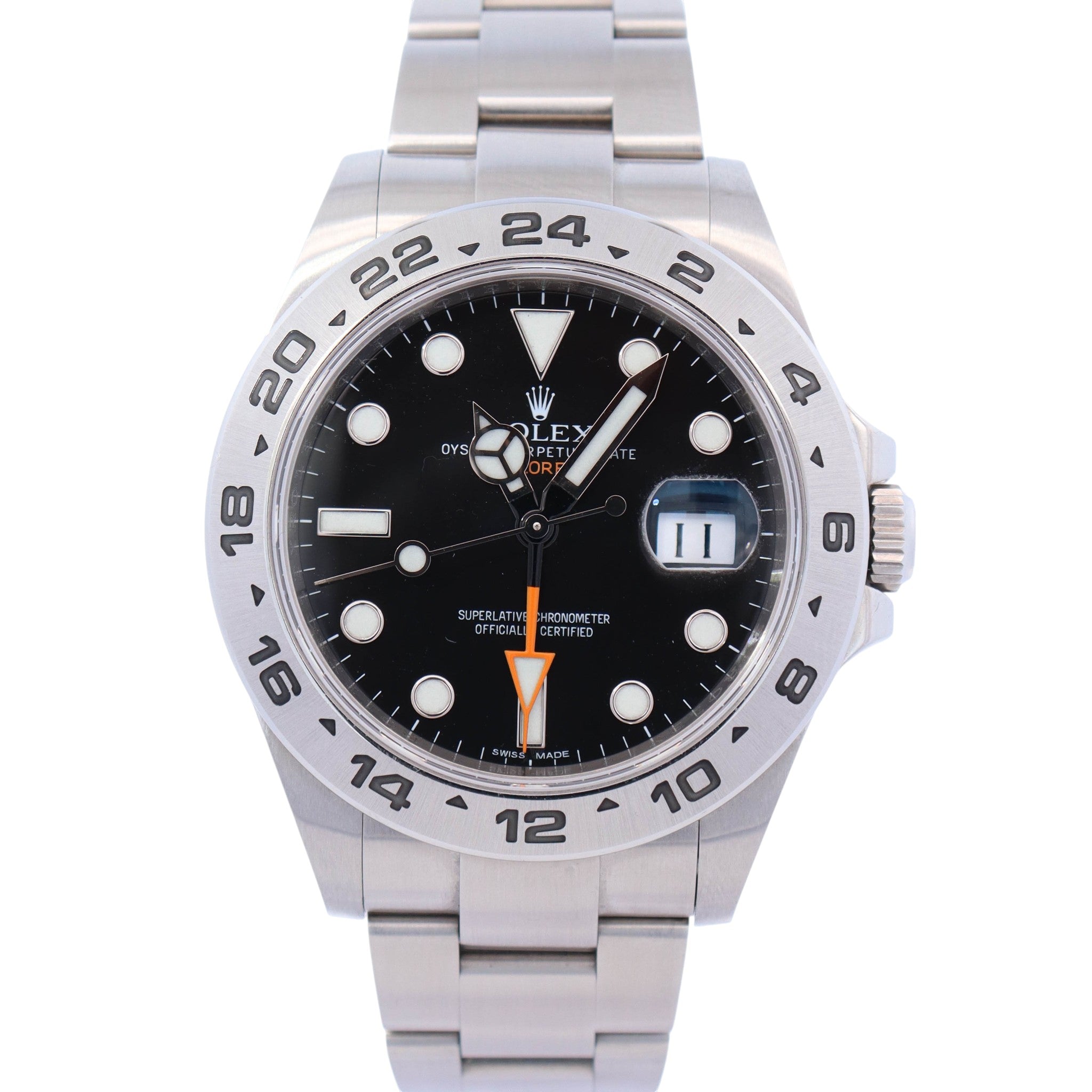 Rolex Explorer II 42mm Black Dot Dial Watch Ref# 216570 – Happy