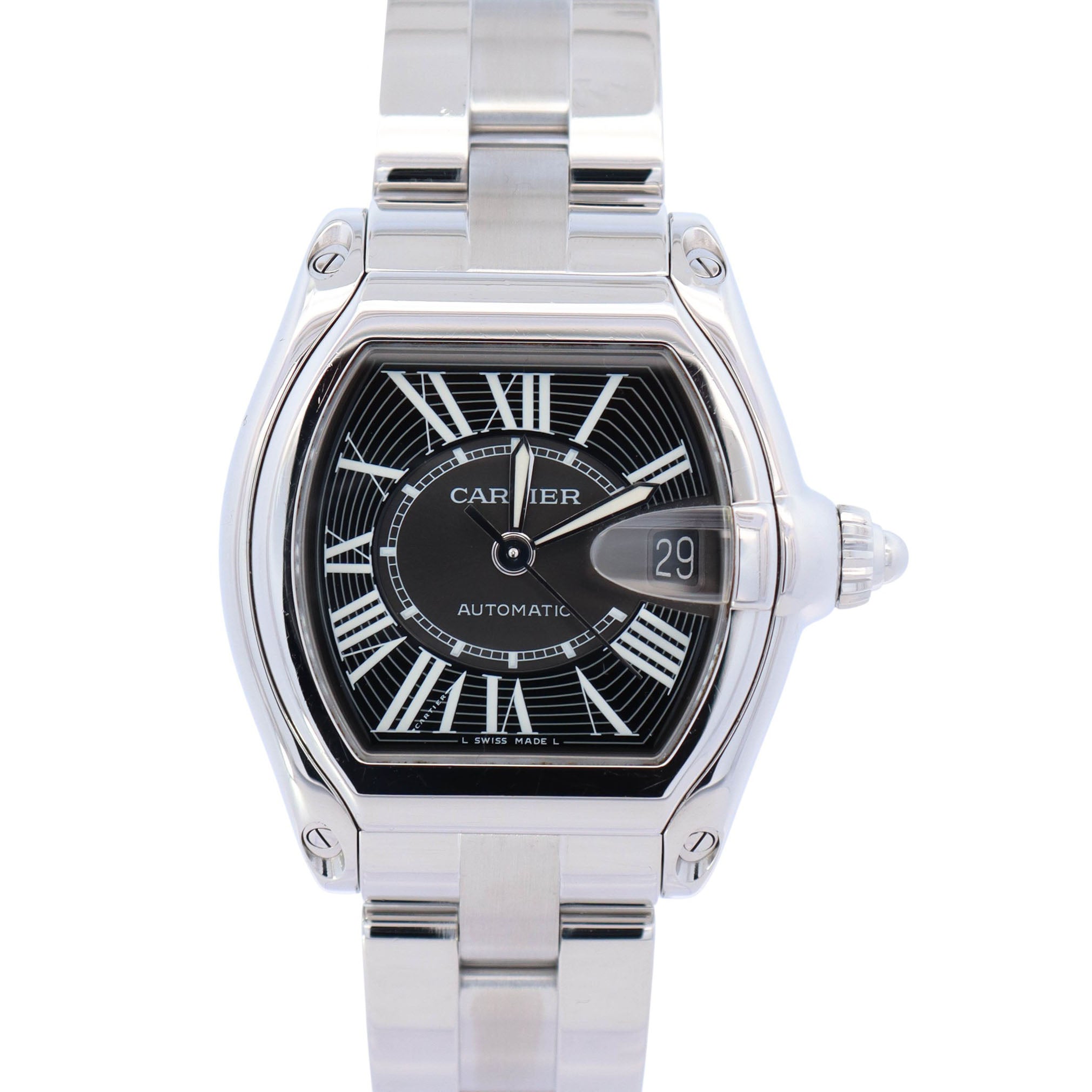 Cartier Roadster 37mm Black Dial Watch Ref# W62041V3 - Happy Jewelers Fine Jewelry Lifetime Warranty
