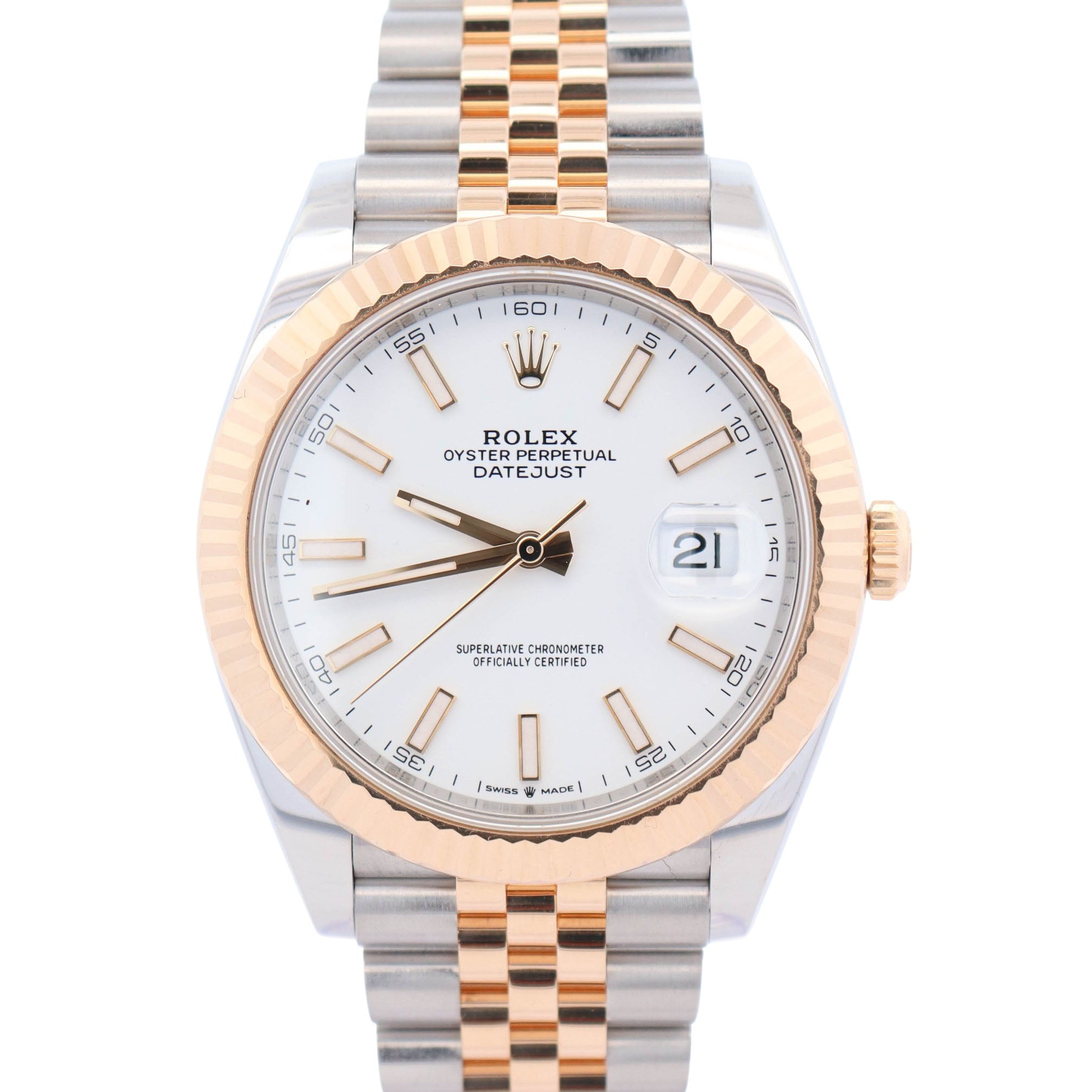 Rolex Datejust 41mm White Dial Watch Ref# 126333