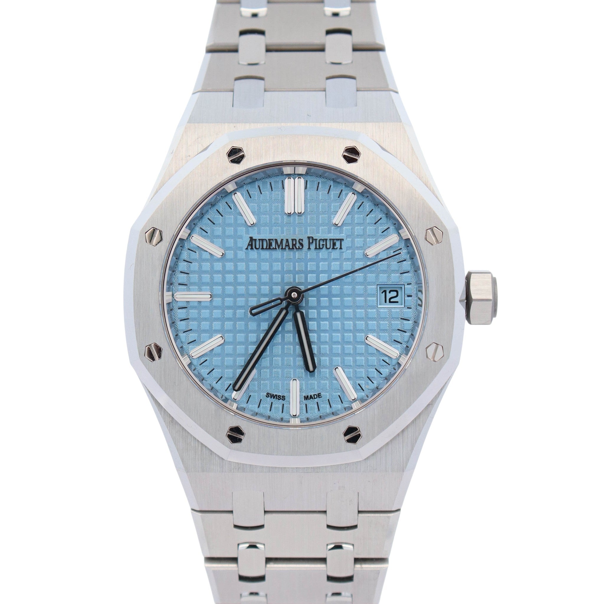 Audemars Piguet Royal Oak 37mm Ice Blue Dial Watch Ref# 15550ST.OO.1356ST.08