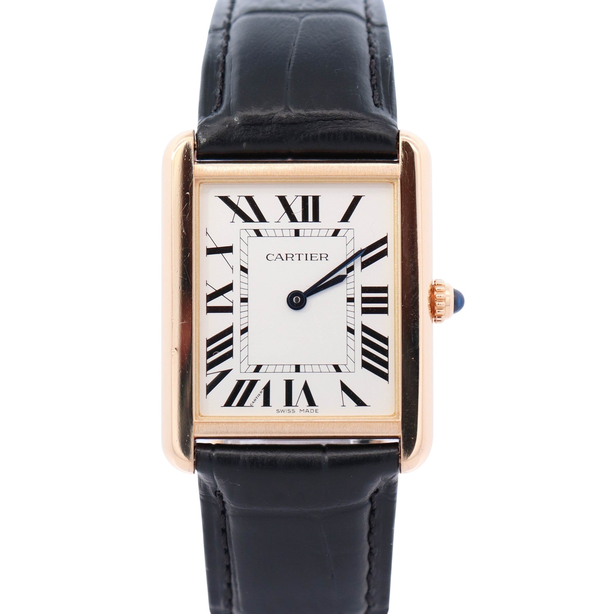 Cartier Tank Solo 23 mm White Dial Watch Ref# W1018755 - Happy Jewelers Fine Jewelry Lifetime Warranty