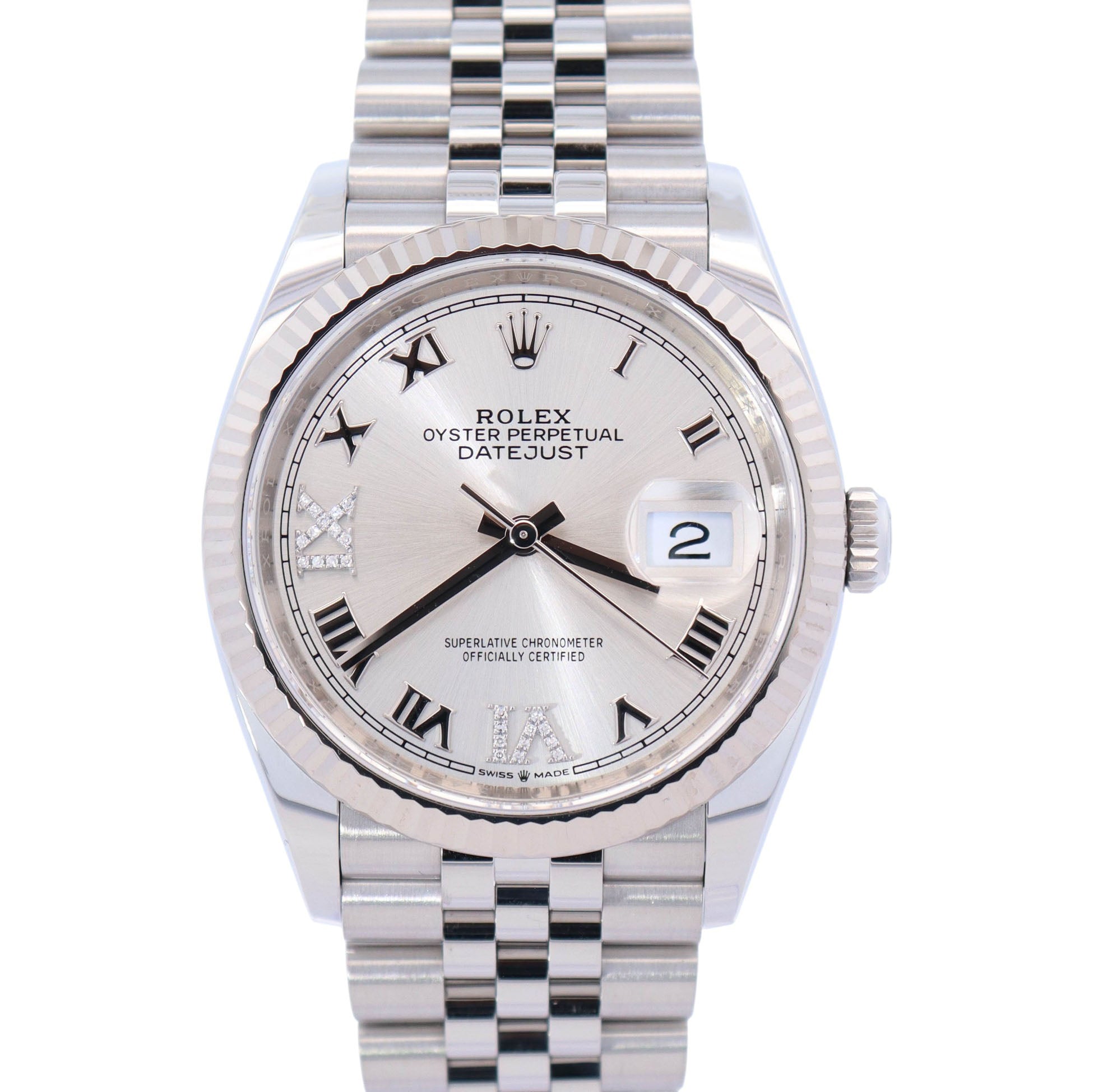 Rolex Datejust 36mm Silver Dial Watch Ref# 126234