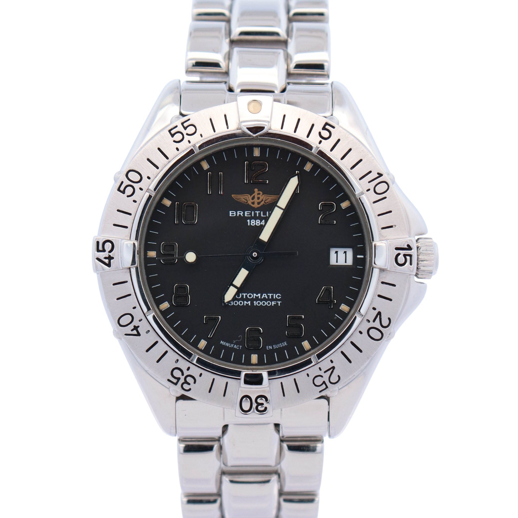 Breitling Colt 38mm Black Dial Watch Ref# A17035 – Happy Jewelers