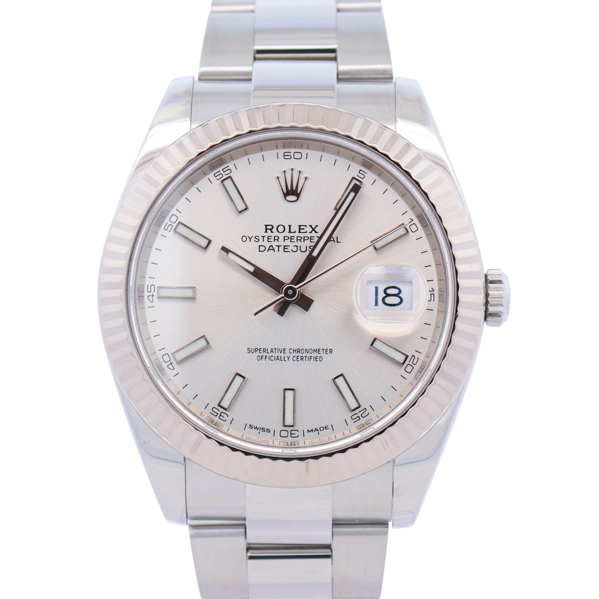 Rolex Datejust 41mm Silver Dial Watch Ref# 126334