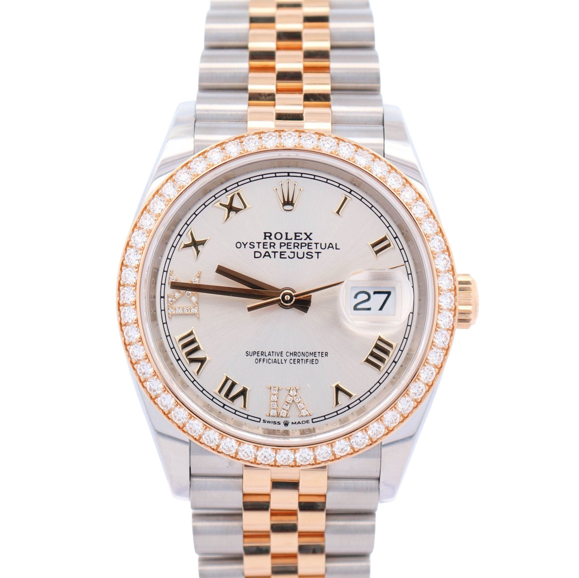 Rolex Datejust 36mm Silver Dial Watch Ref# 126283RBR