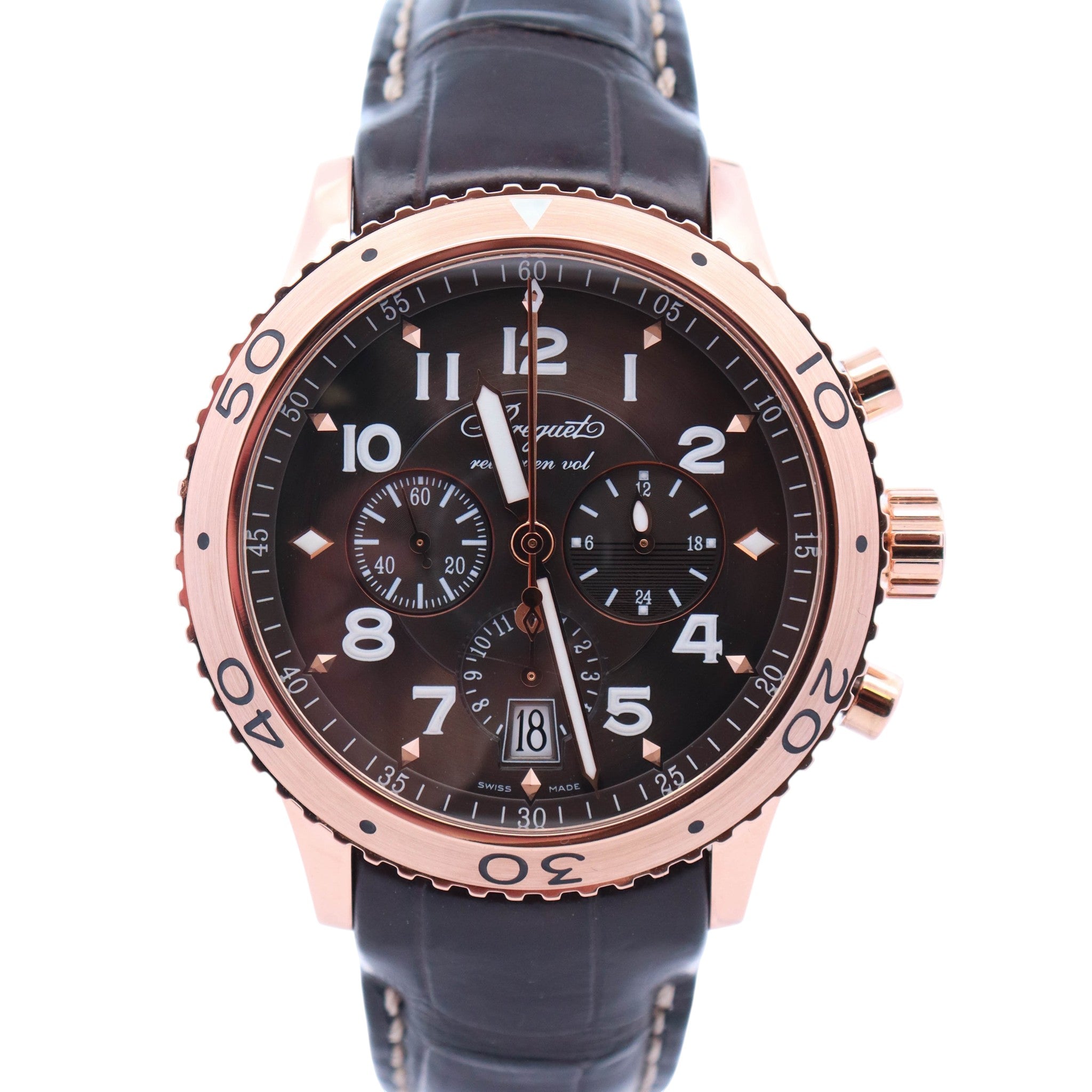 Breguet Transatlantique 43mm Brown Dial Watch Ref# 3810R