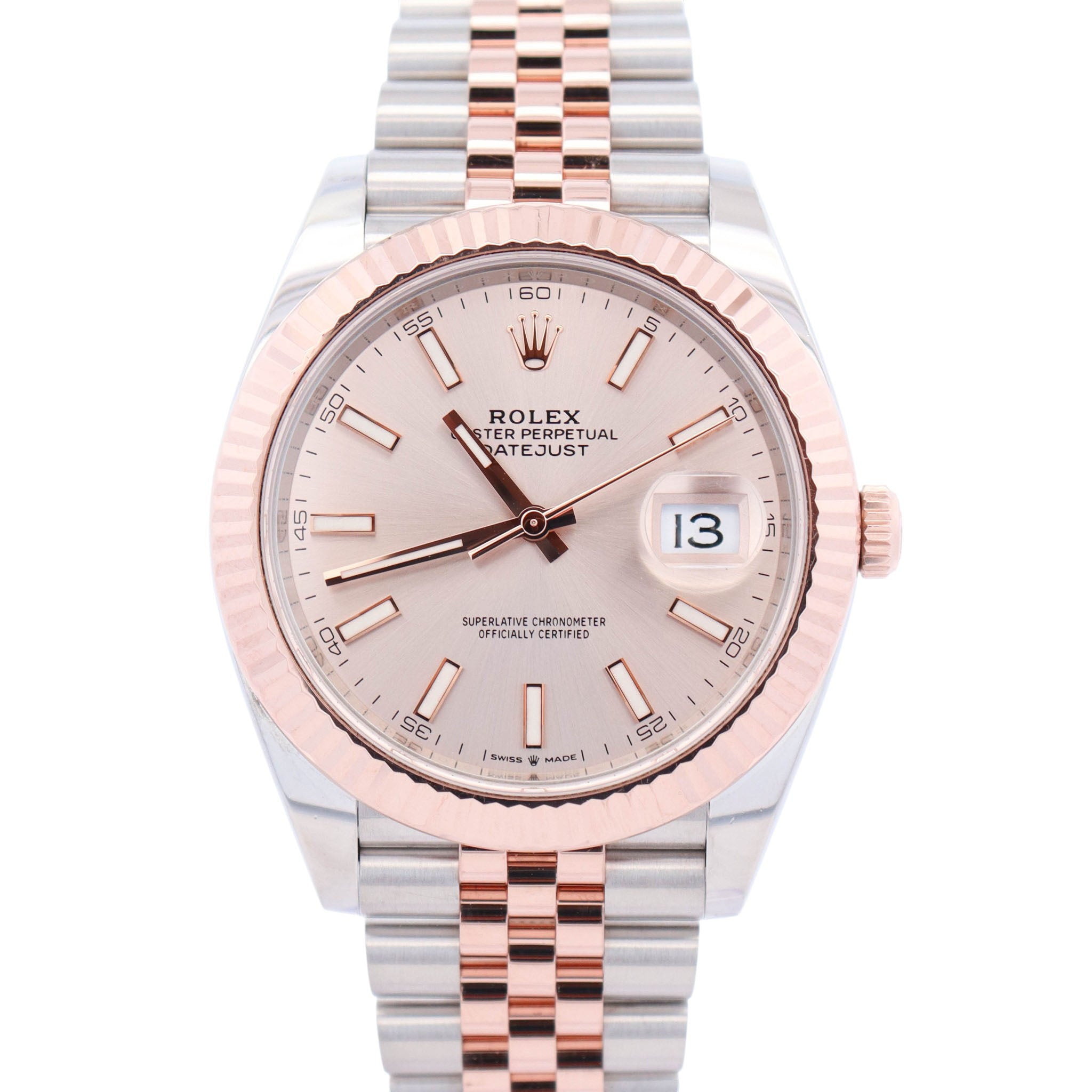 Rolex Datejust 41mm Pink Dial Watch Ref# 126331