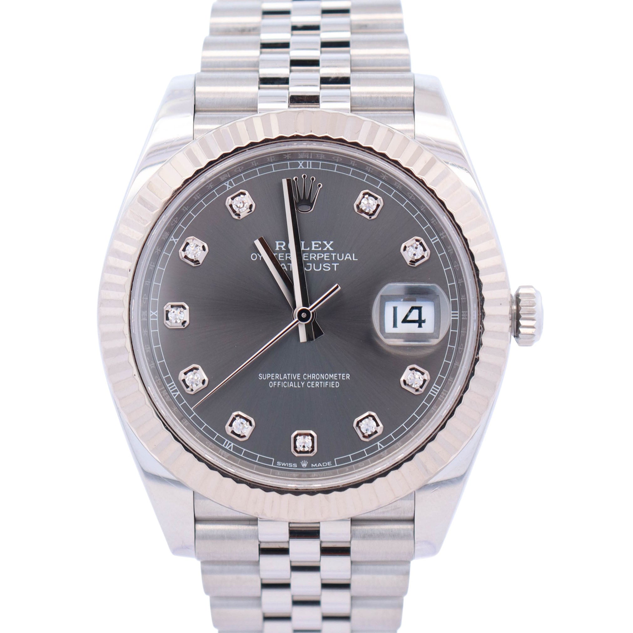 Rolex Datejust 41mm Rhodium Dial Watch Ref# 126334